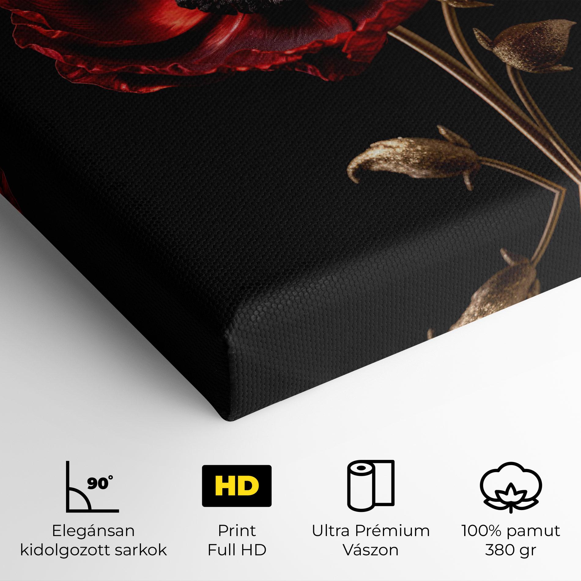 Vászonkép Dark Red Poppy mockup 4
