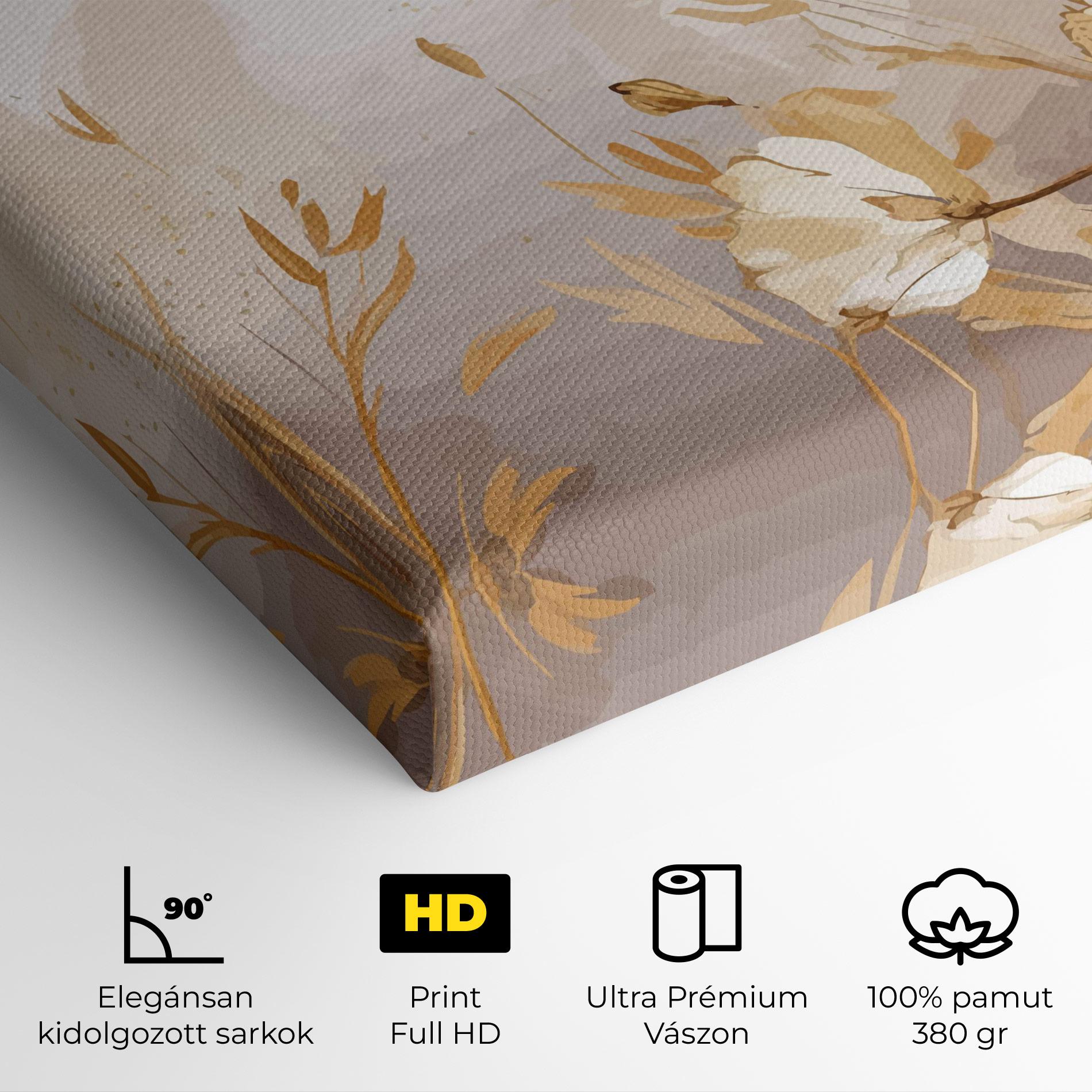 Vászonkép Gold Cream Poppy mockup 4