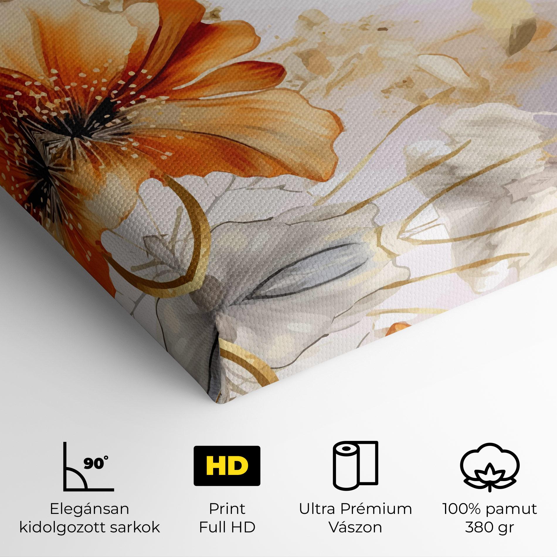 Vászonkép Gold Orange Poppy mockup 4