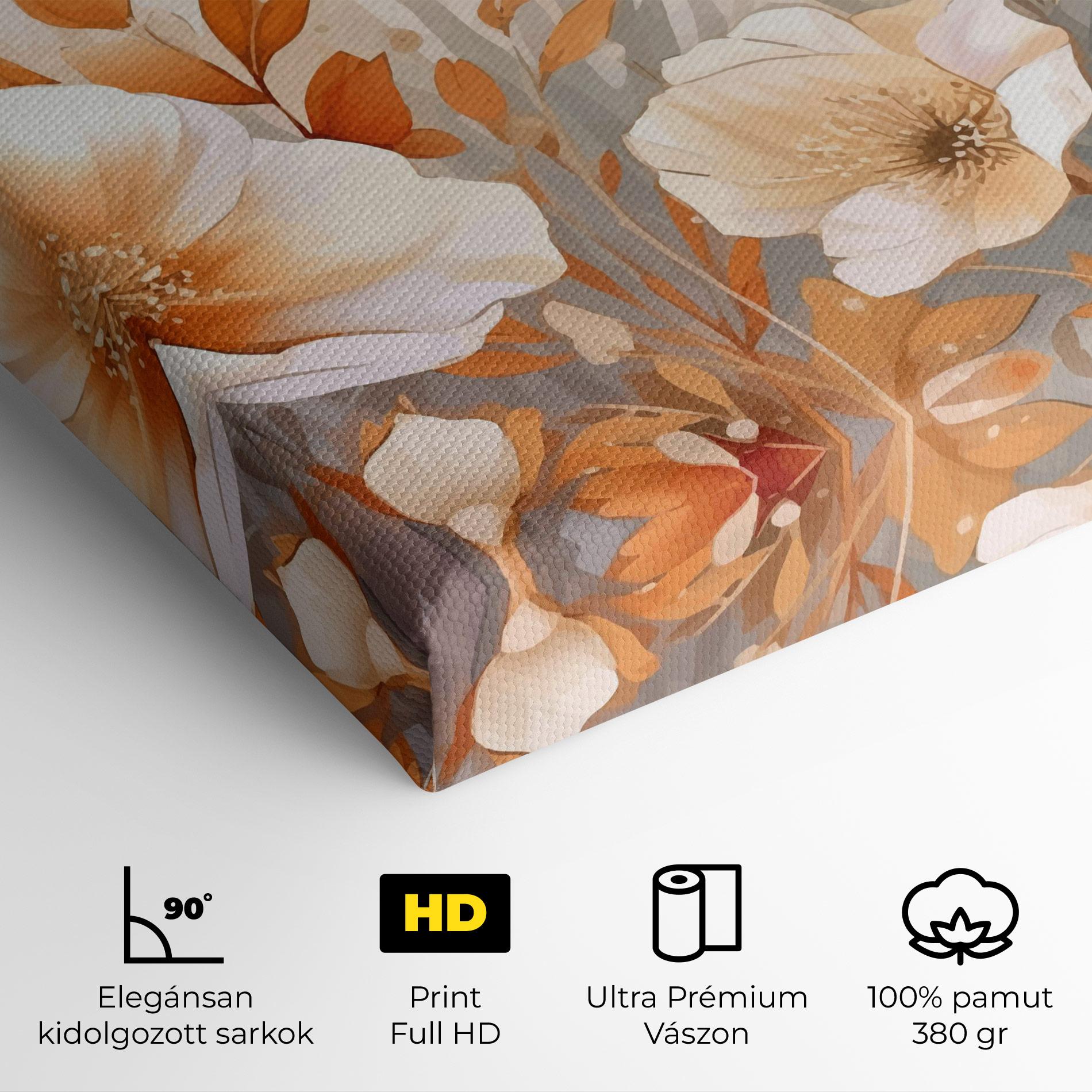 Vászonkép Orange Cream Poppy mockup 4