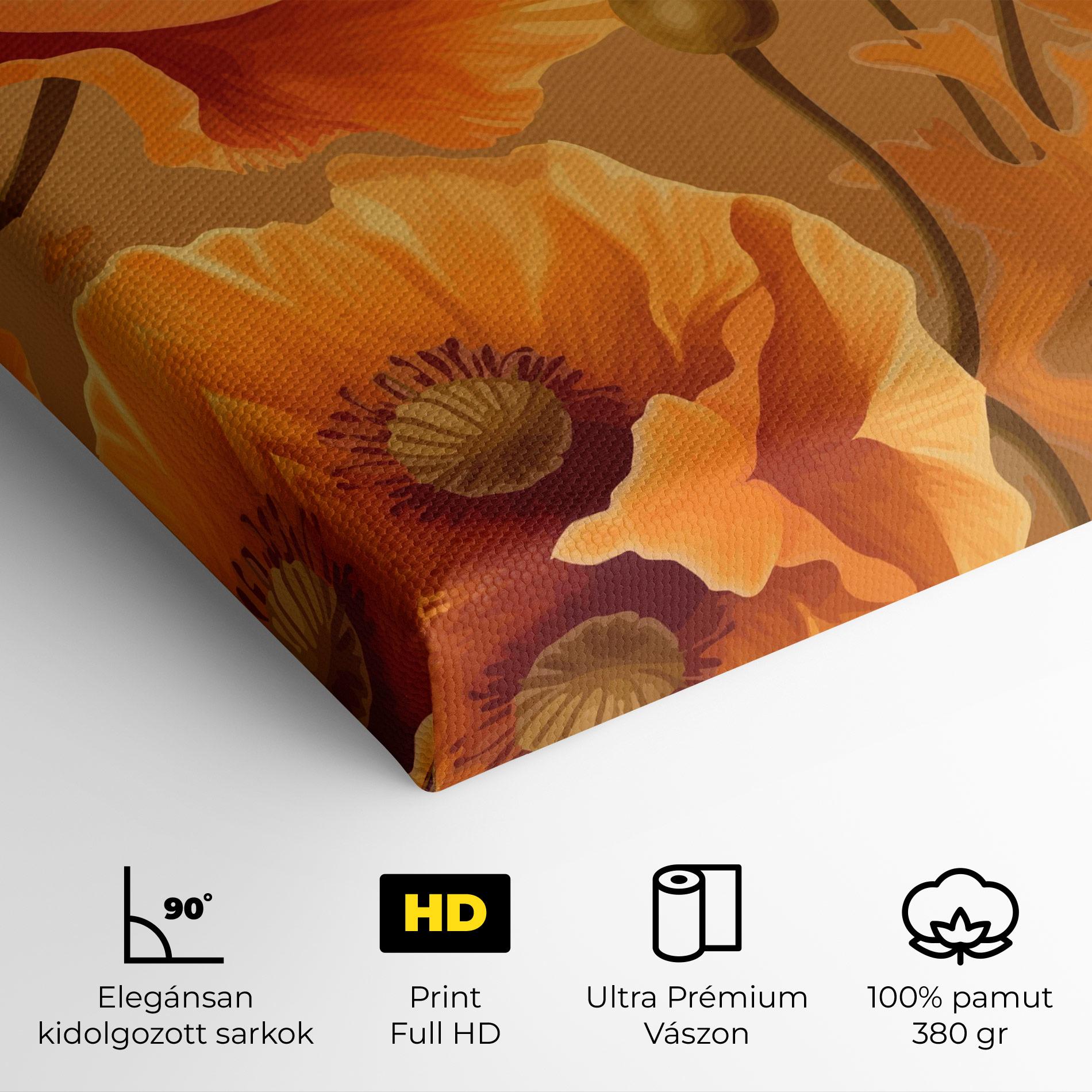 Vászonkép Pastel Orange Poppy mockup 4