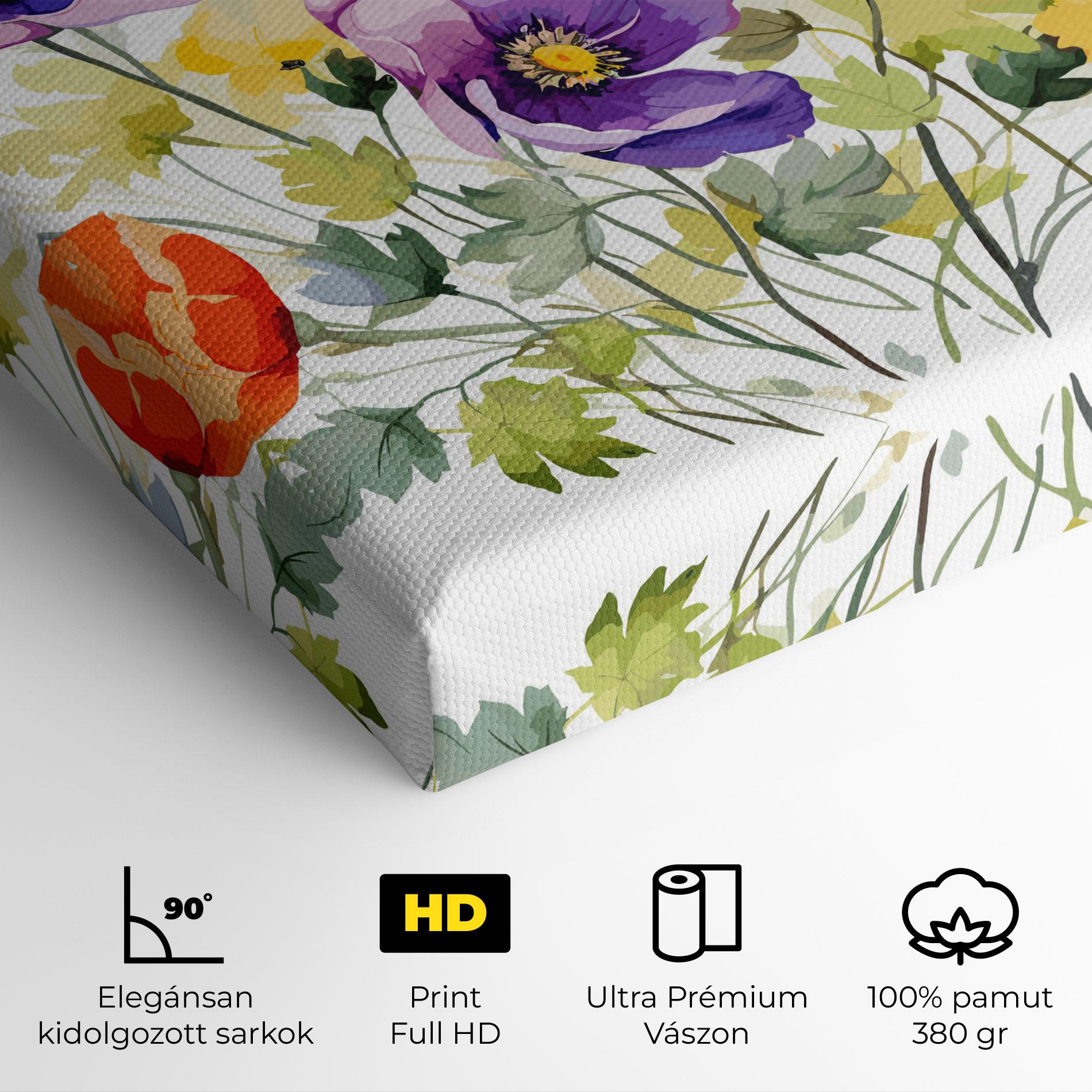 Vászonkép Purple Orange Poppy mockup 4