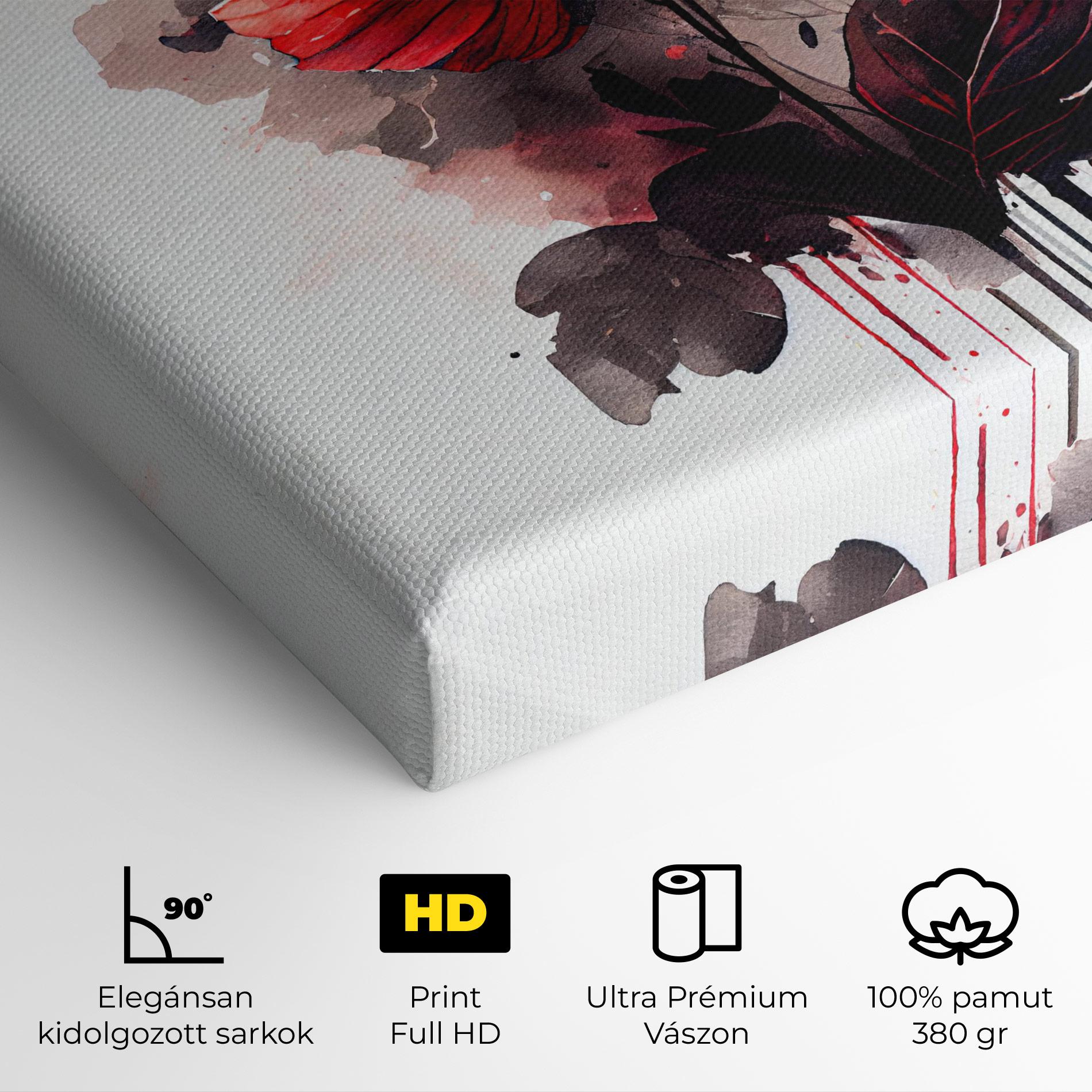Vászonkép Watercolor Poppy mockup 4