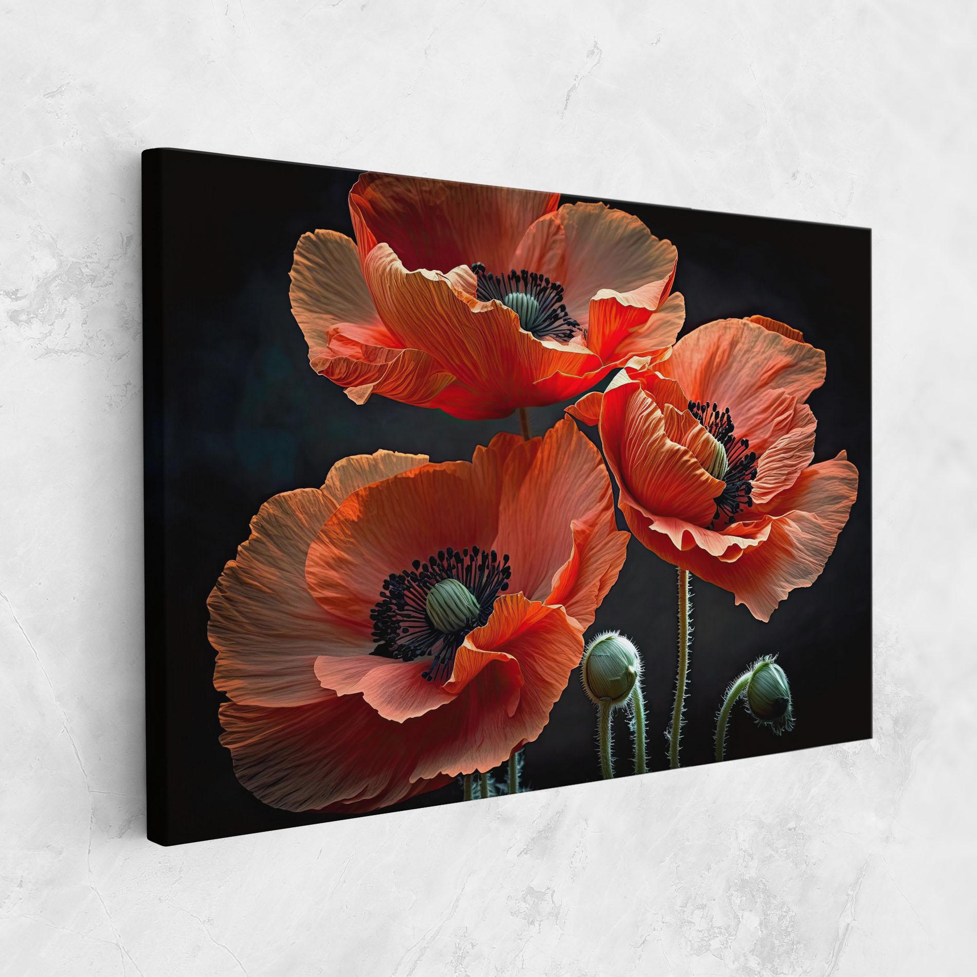 Vászonkép 3 Poppies mockup 1