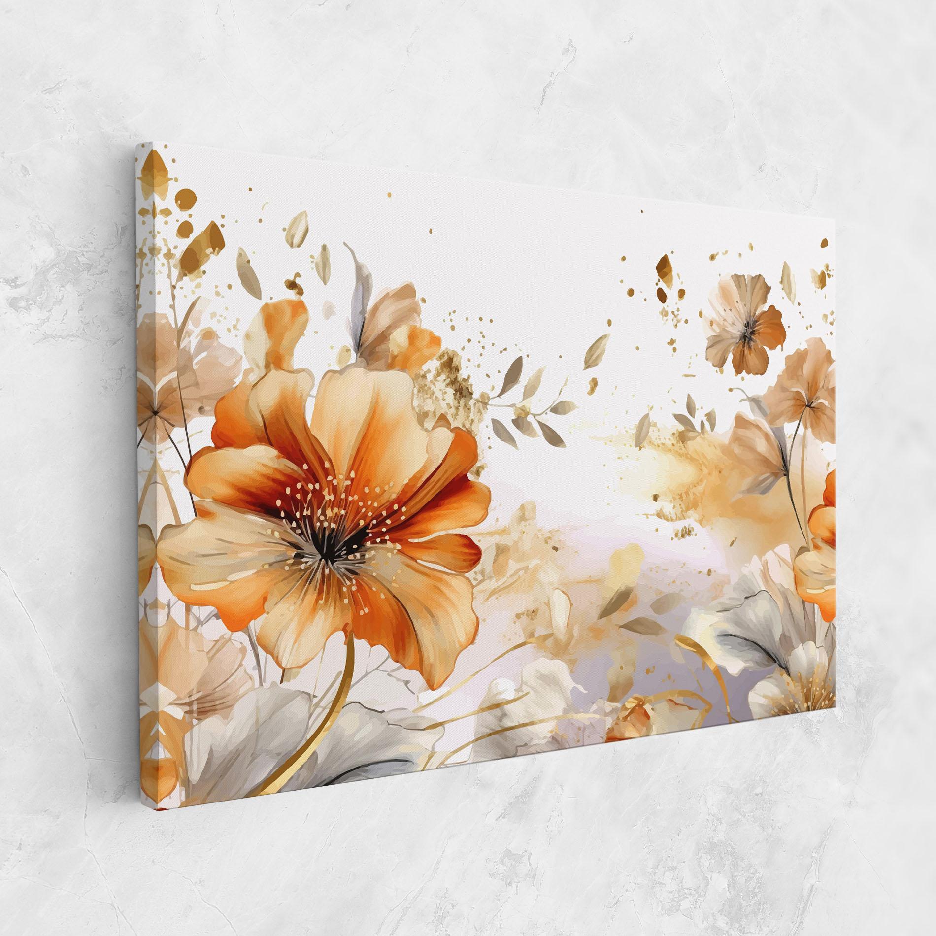 Vászonkép Gold Orange Poppy mockup 1