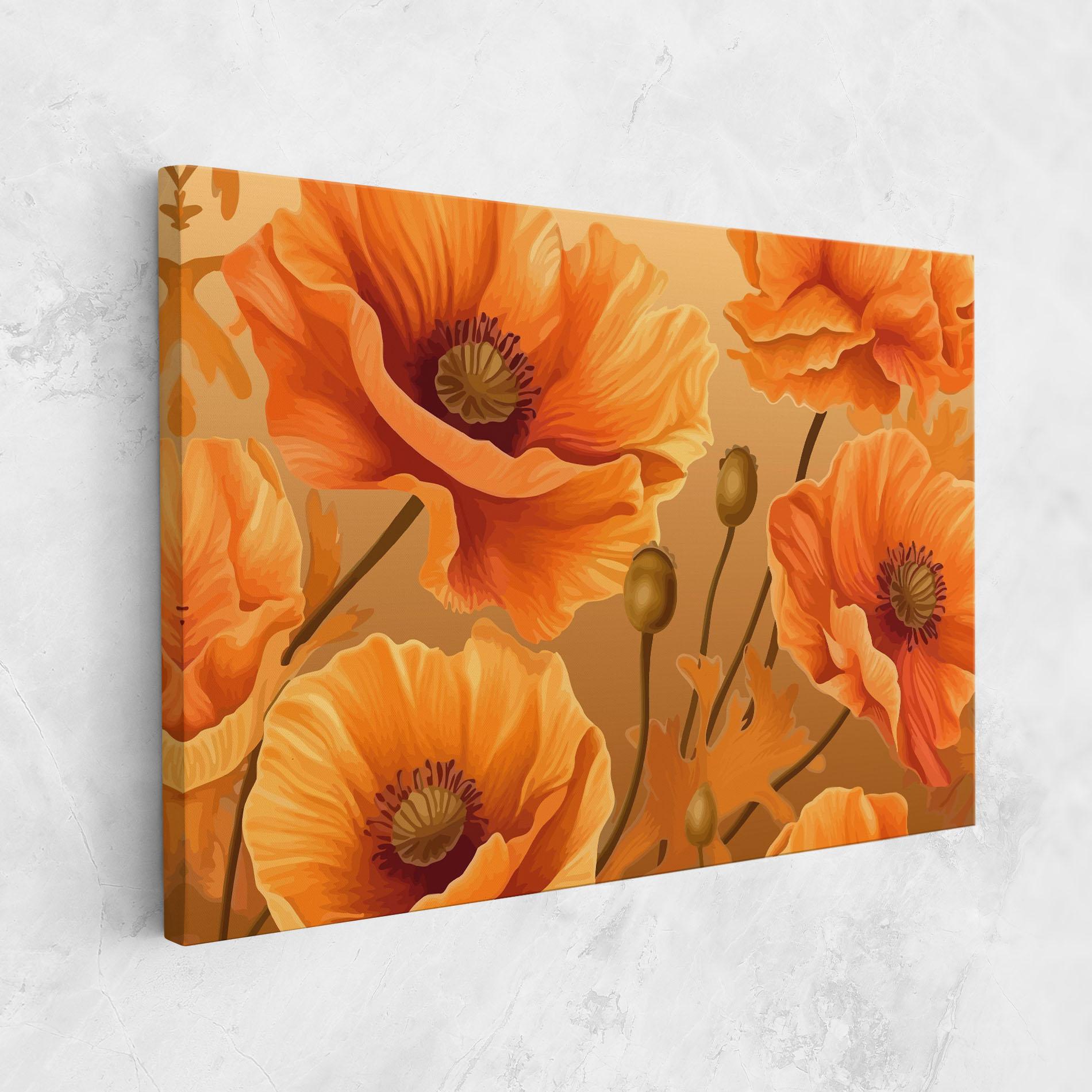 Vászonkép Pastel Orange Poppy mockup 1