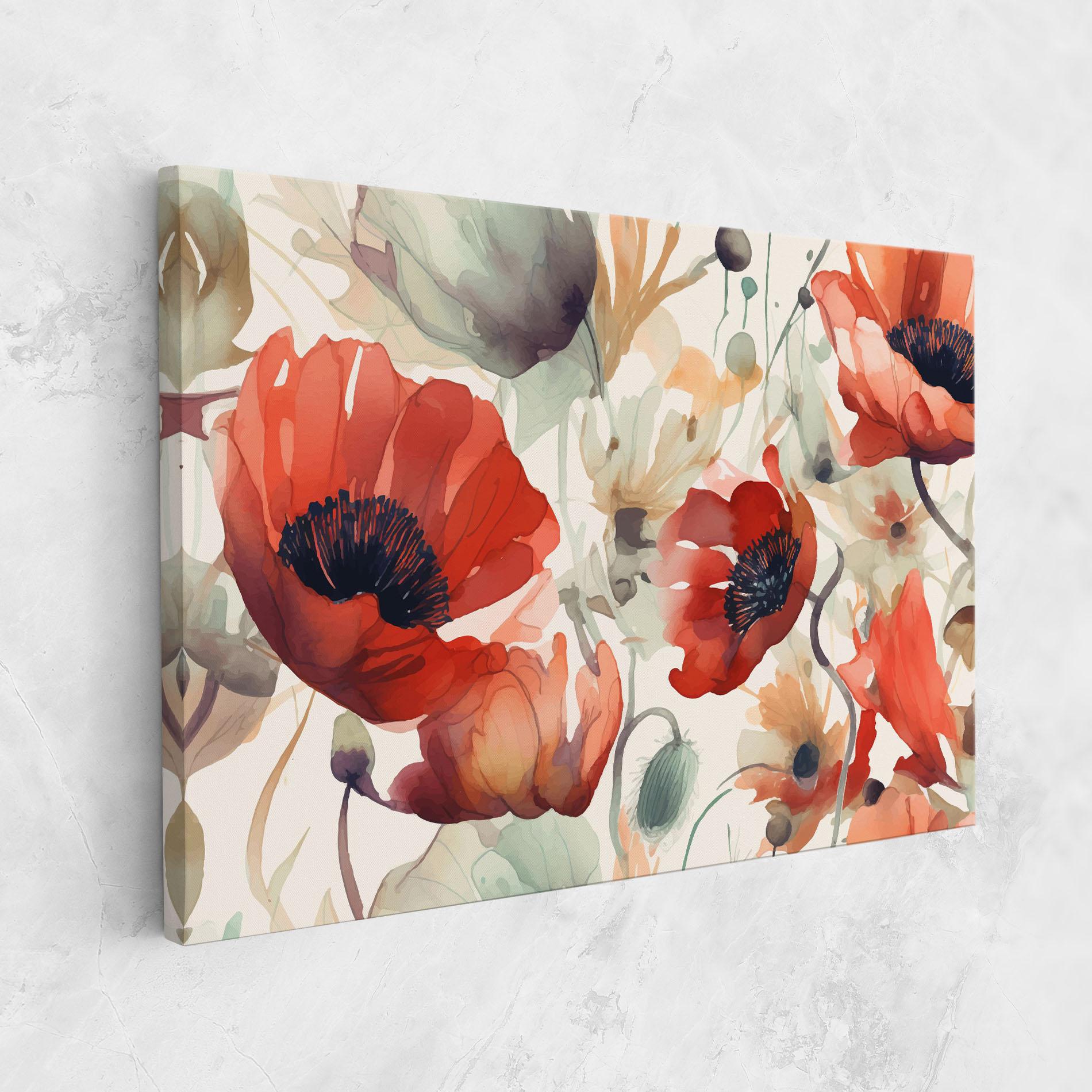 Vászonkép Poppy Red Cream mockup 1