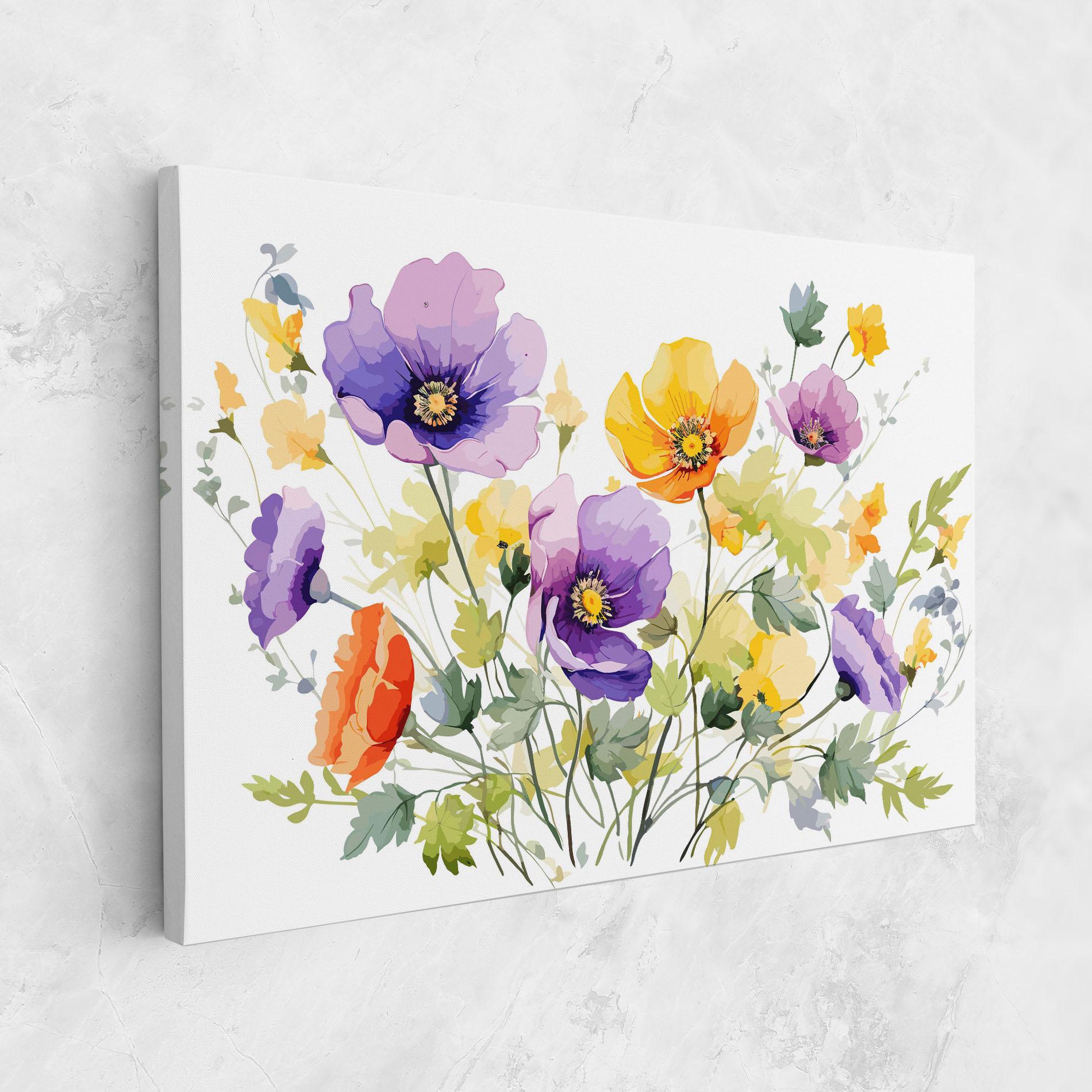 Vászonkép Purple Orange Poppy mockup 1