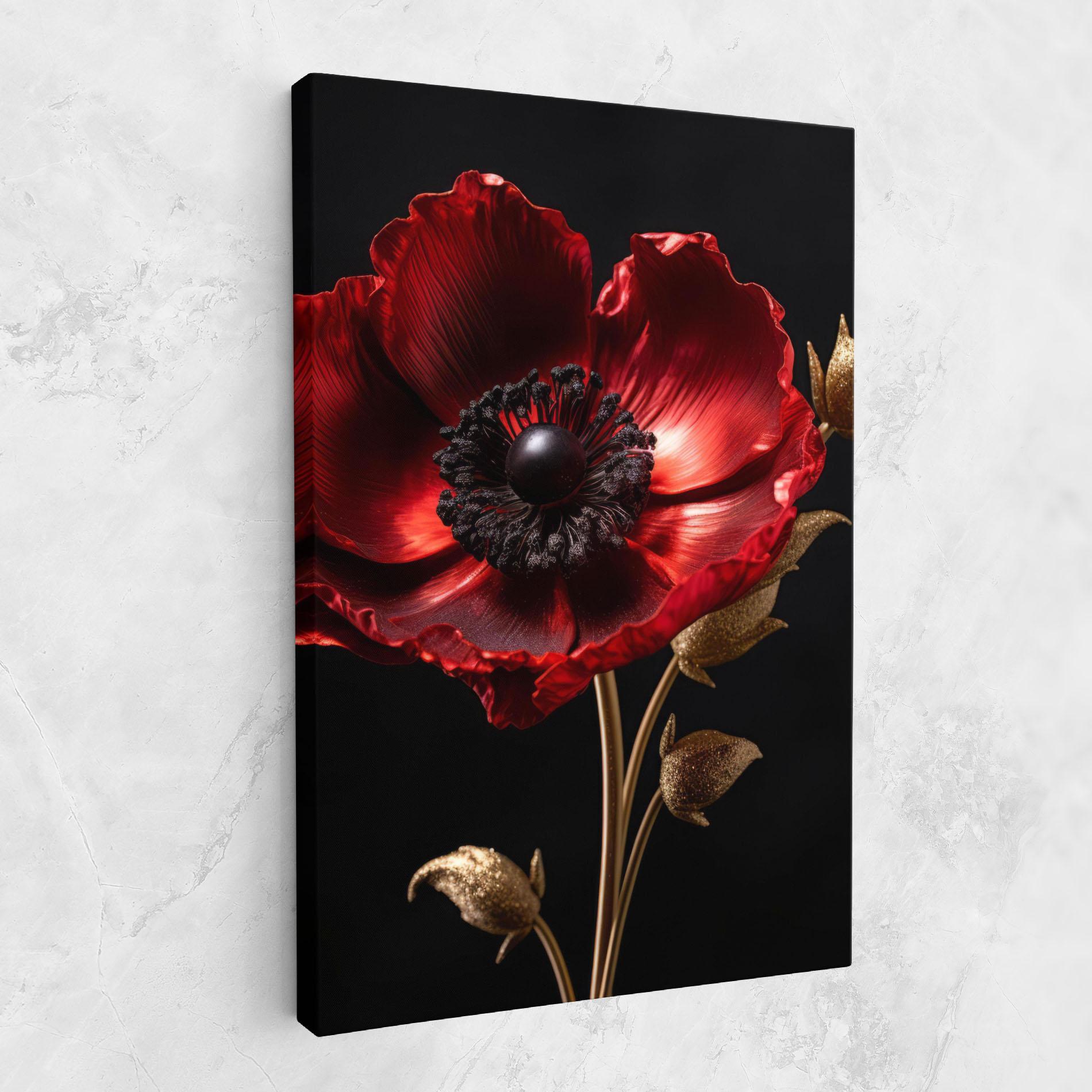 Vászonkép Dark Red Poppy mockup 1