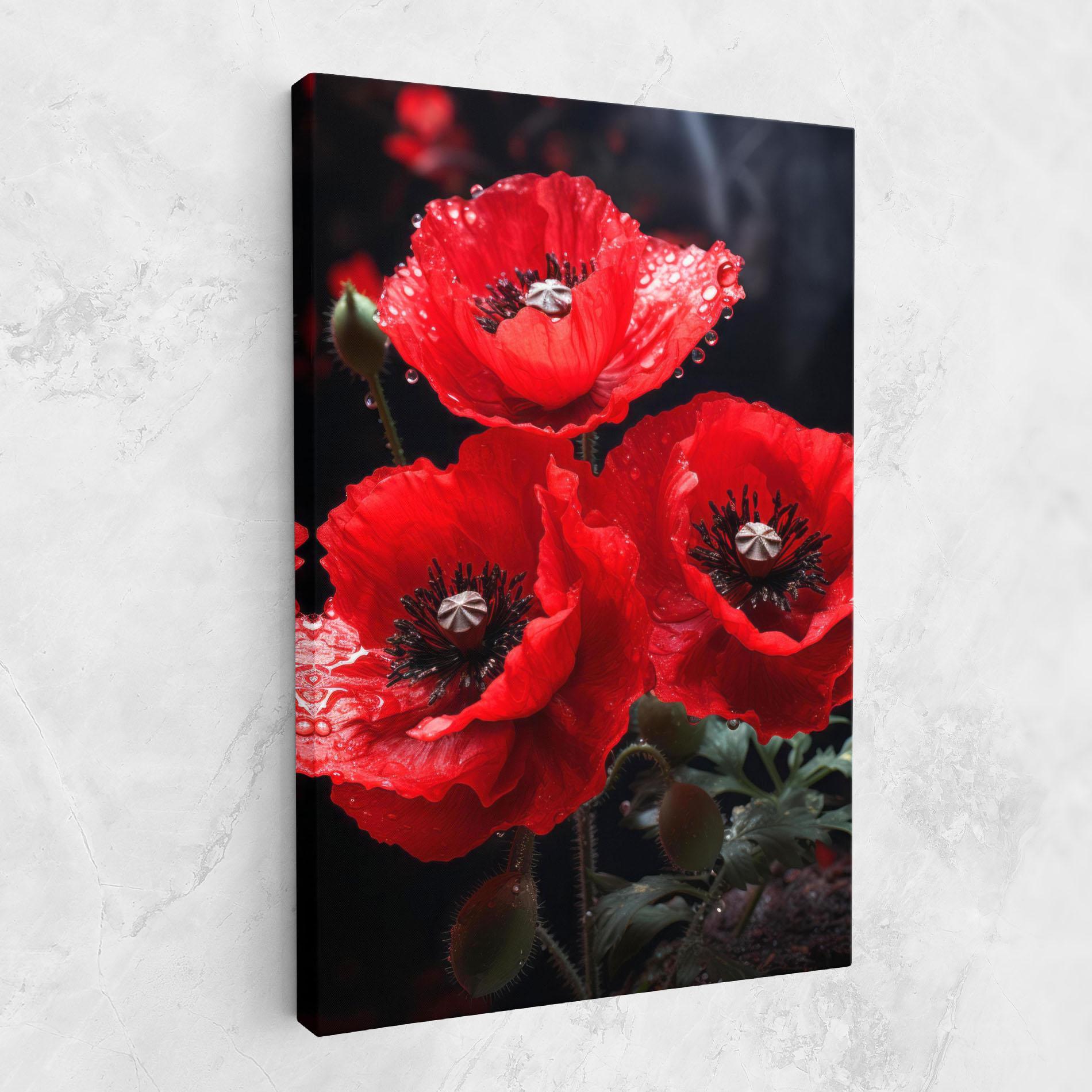 Vászonkép Red Poppy mockup 1