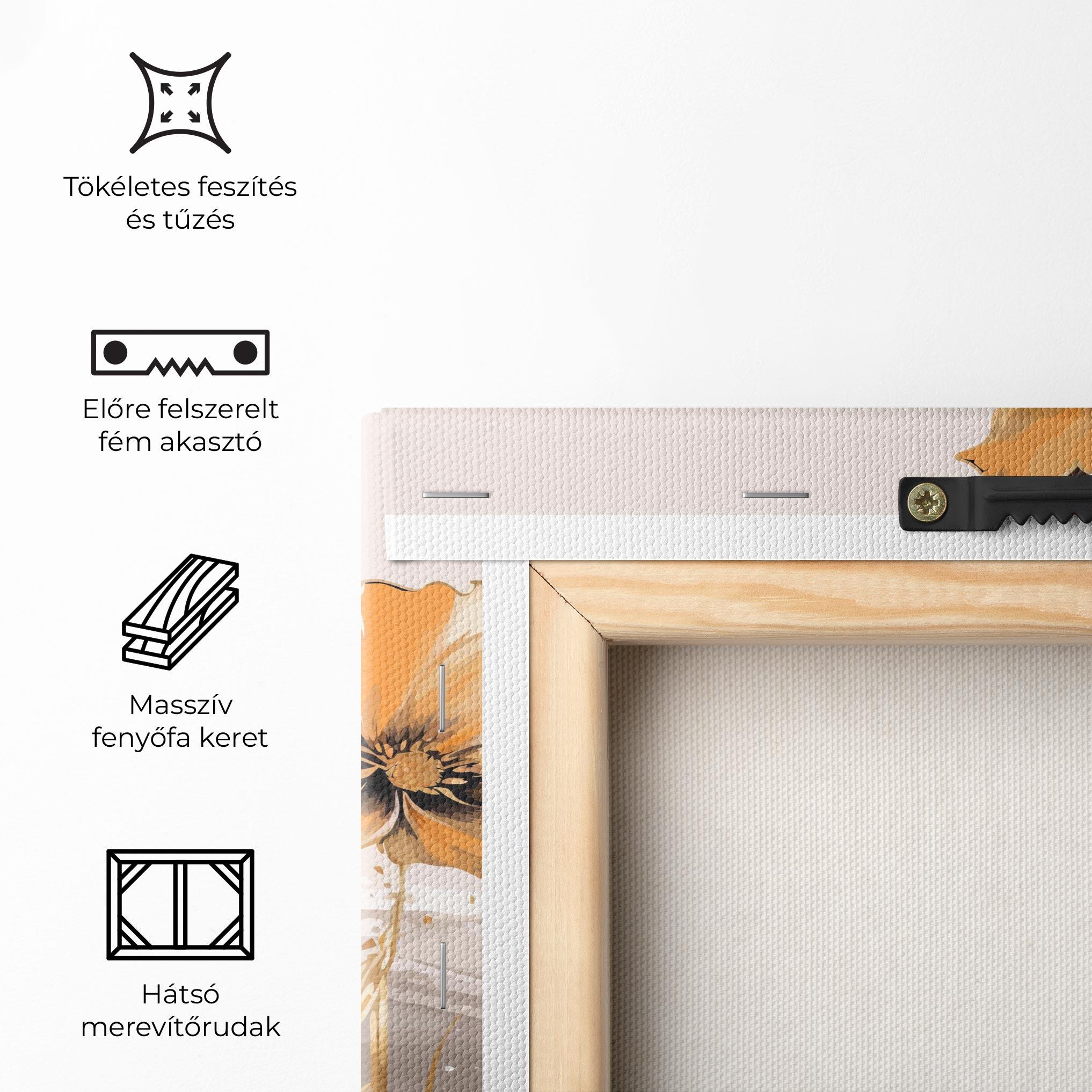 Vászonkép Gold Black Poppy mockup 5