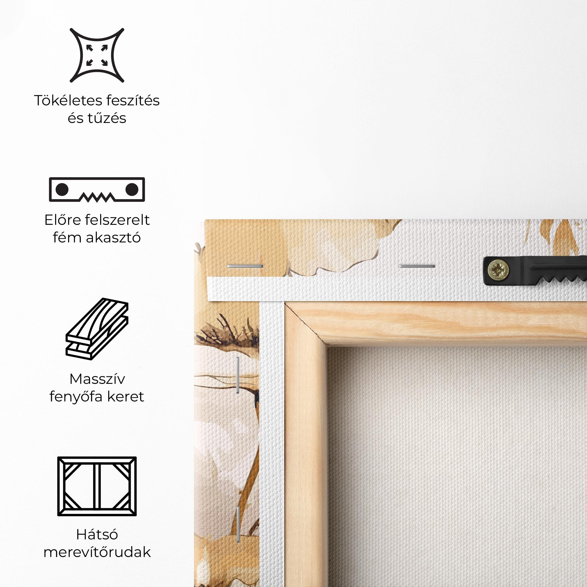 Vászonkép Gold Cream Poppy mockup 5