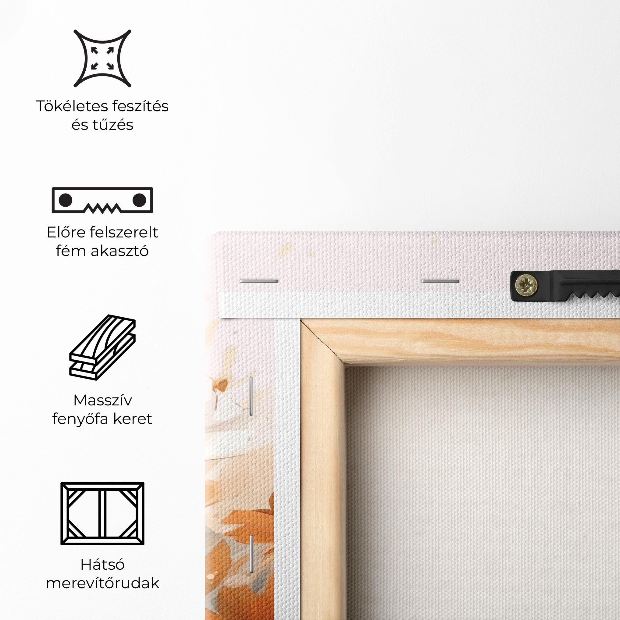 Vászonkép Orange Cream Poppy mockup 5