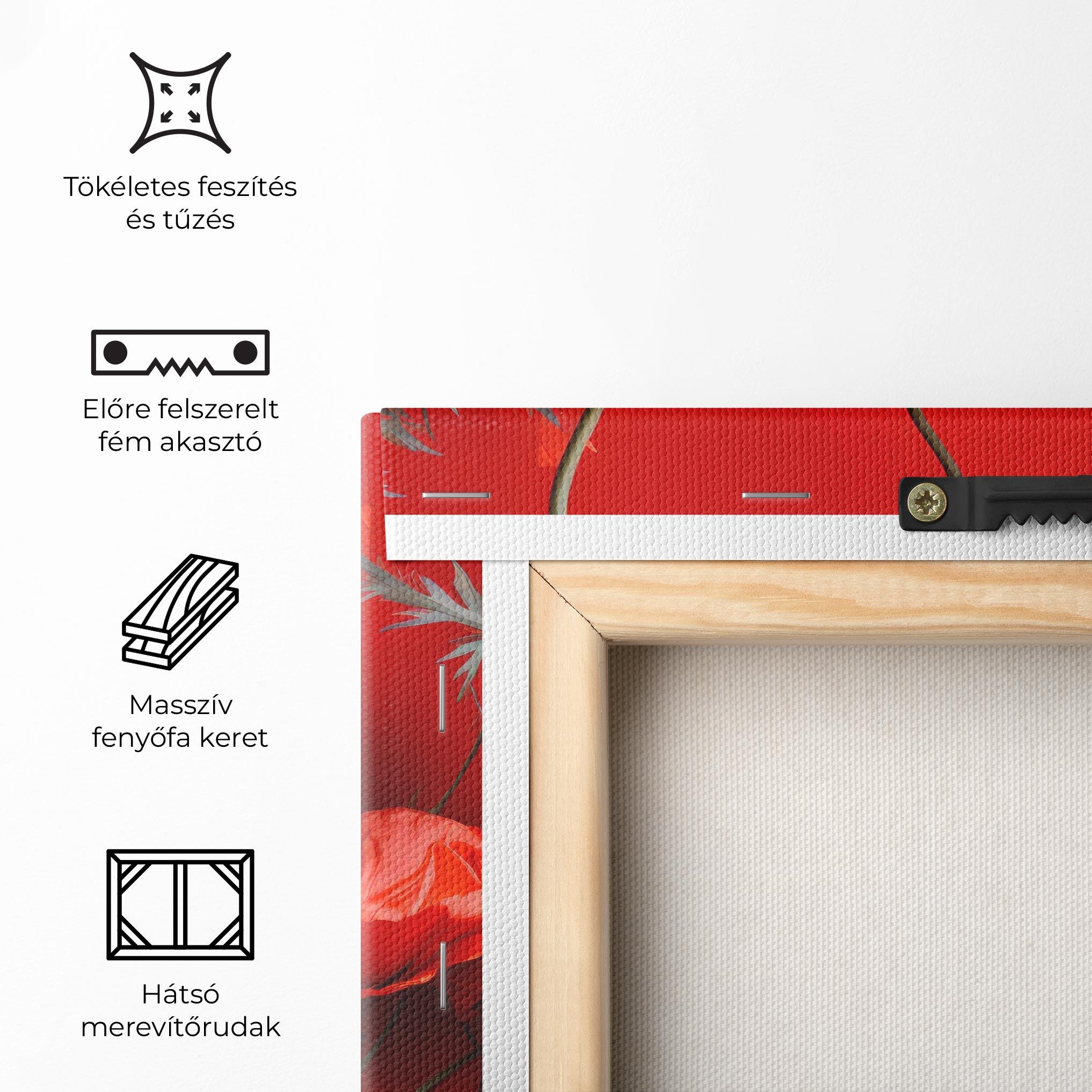 Vászonkép Poppies On The Table mockup 5