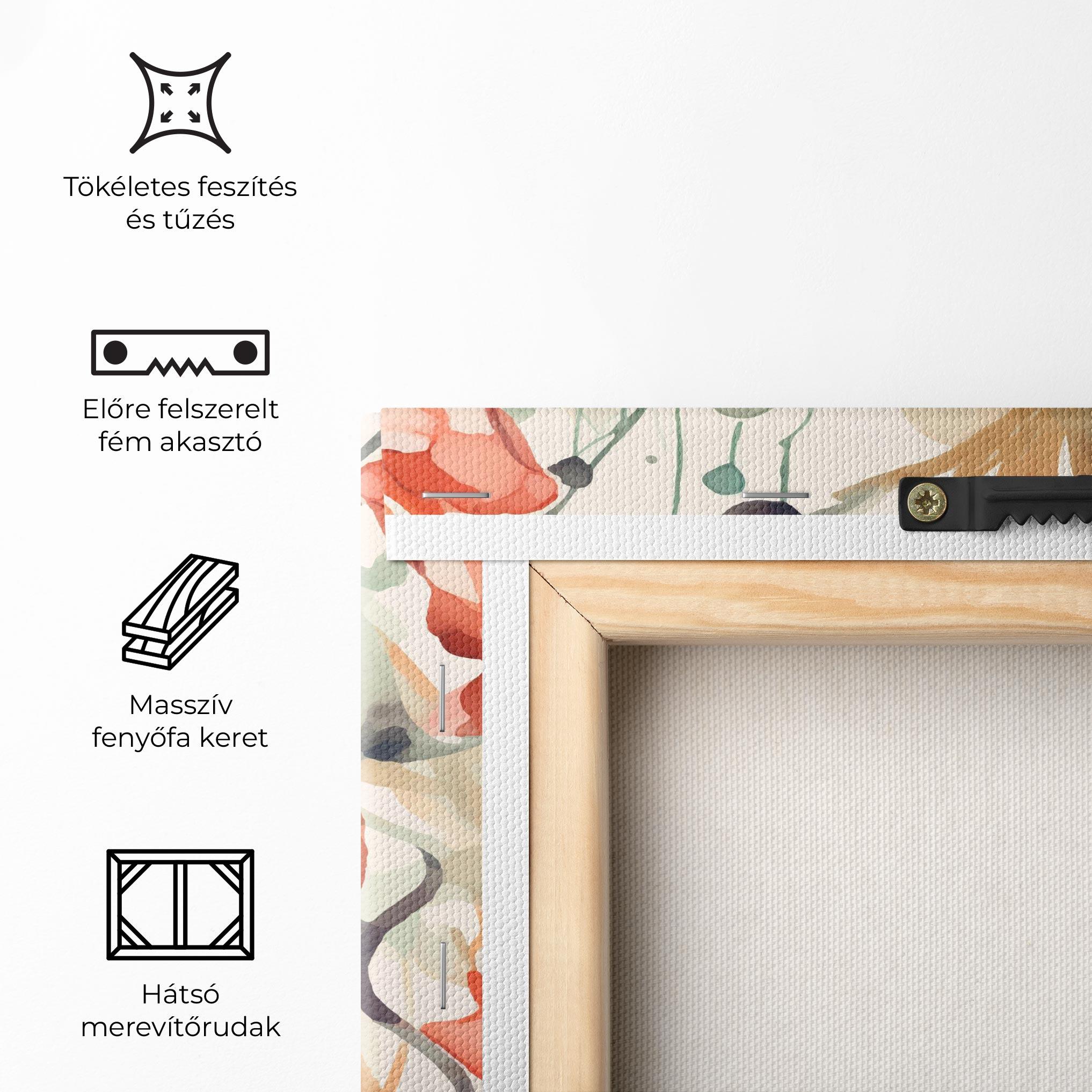 Vászonkép Poppy Red Cream mockup 5