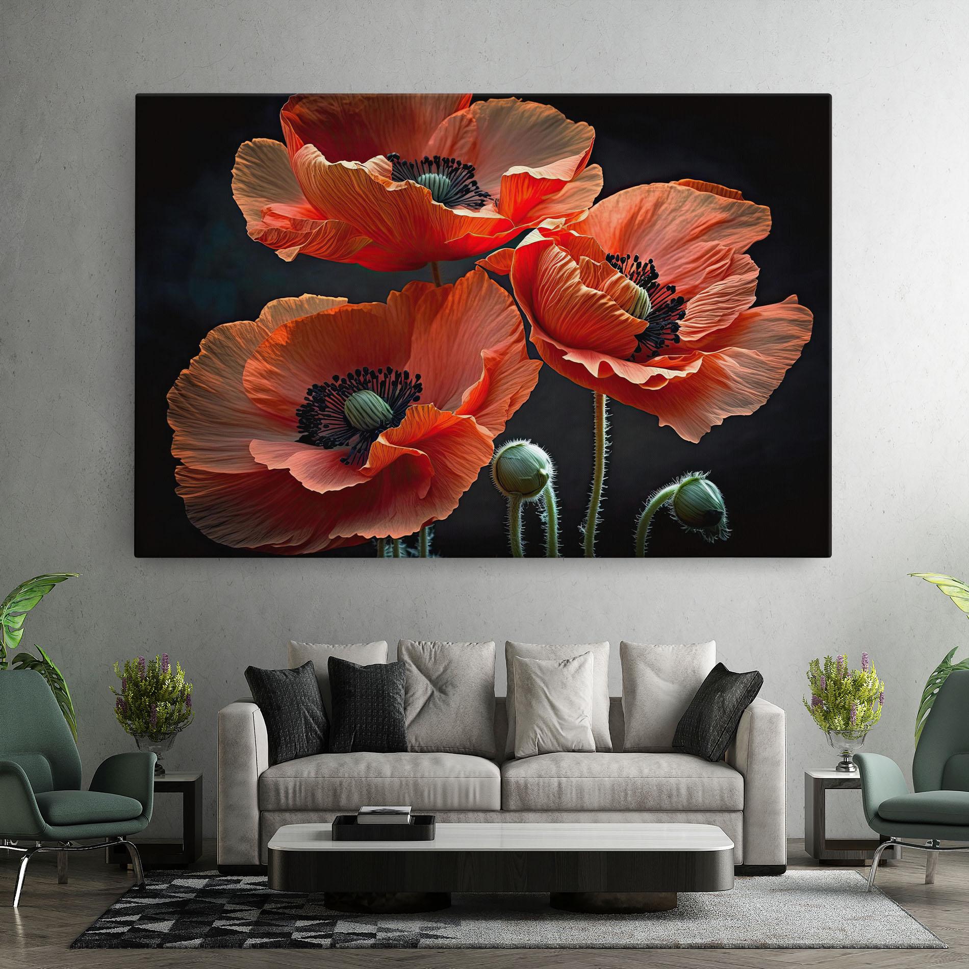 Vászonkép 3 Poppies mockup 7