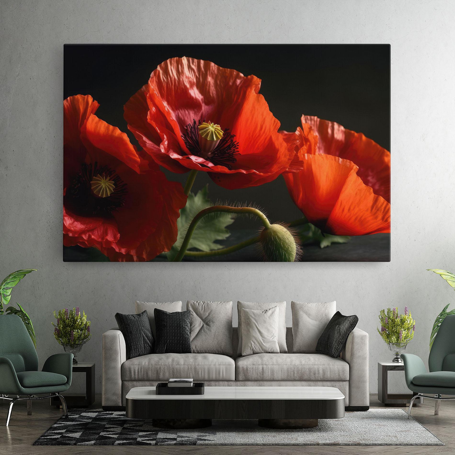 Vászonkép 3 Pretty Poppies mockup 7