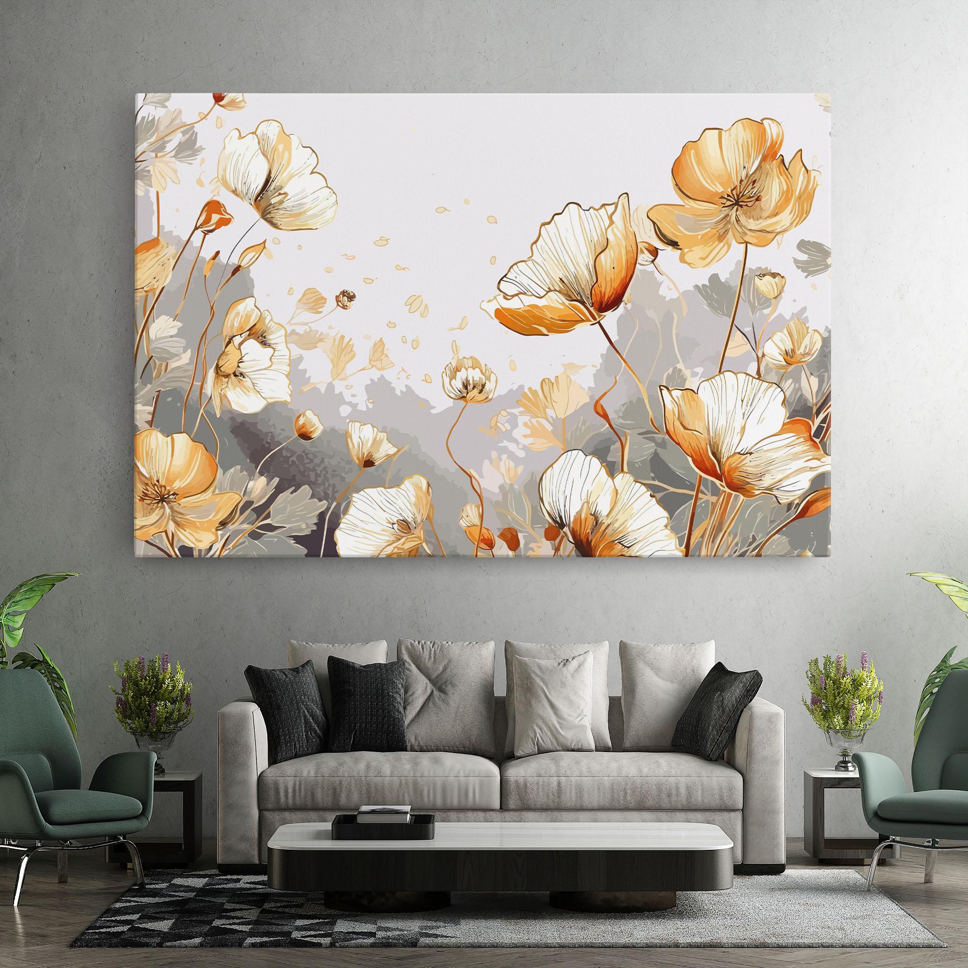 Vászonkép Gold Poppies mockup 7