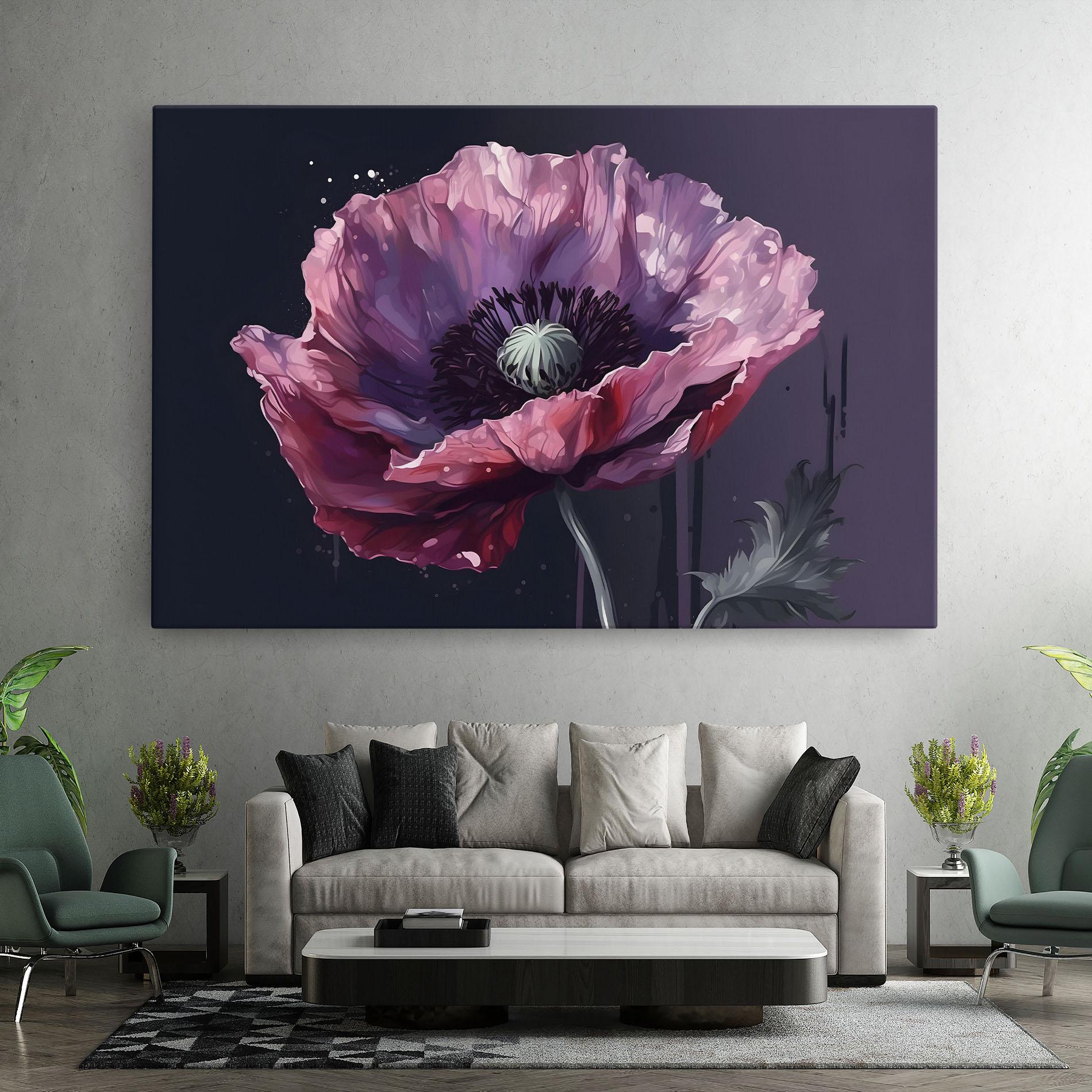 Vászonkép Light Purple Poppy mockup 7