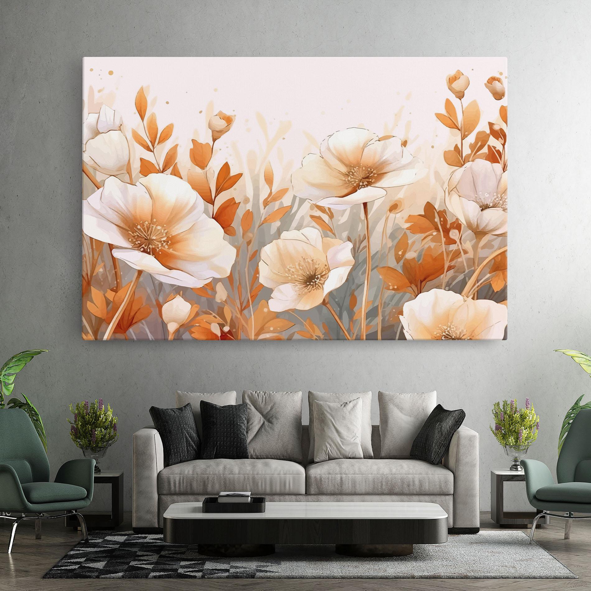 Vászonkép Orange Cream Poppy mockup 7