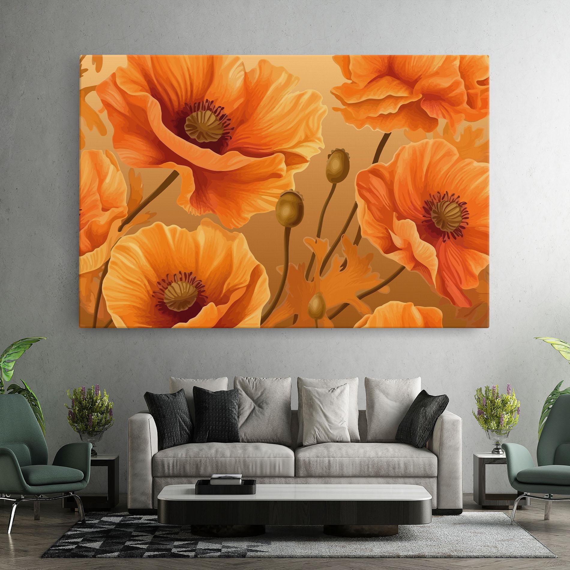 Vászonkép Pastel Orange Poppy mockup 7