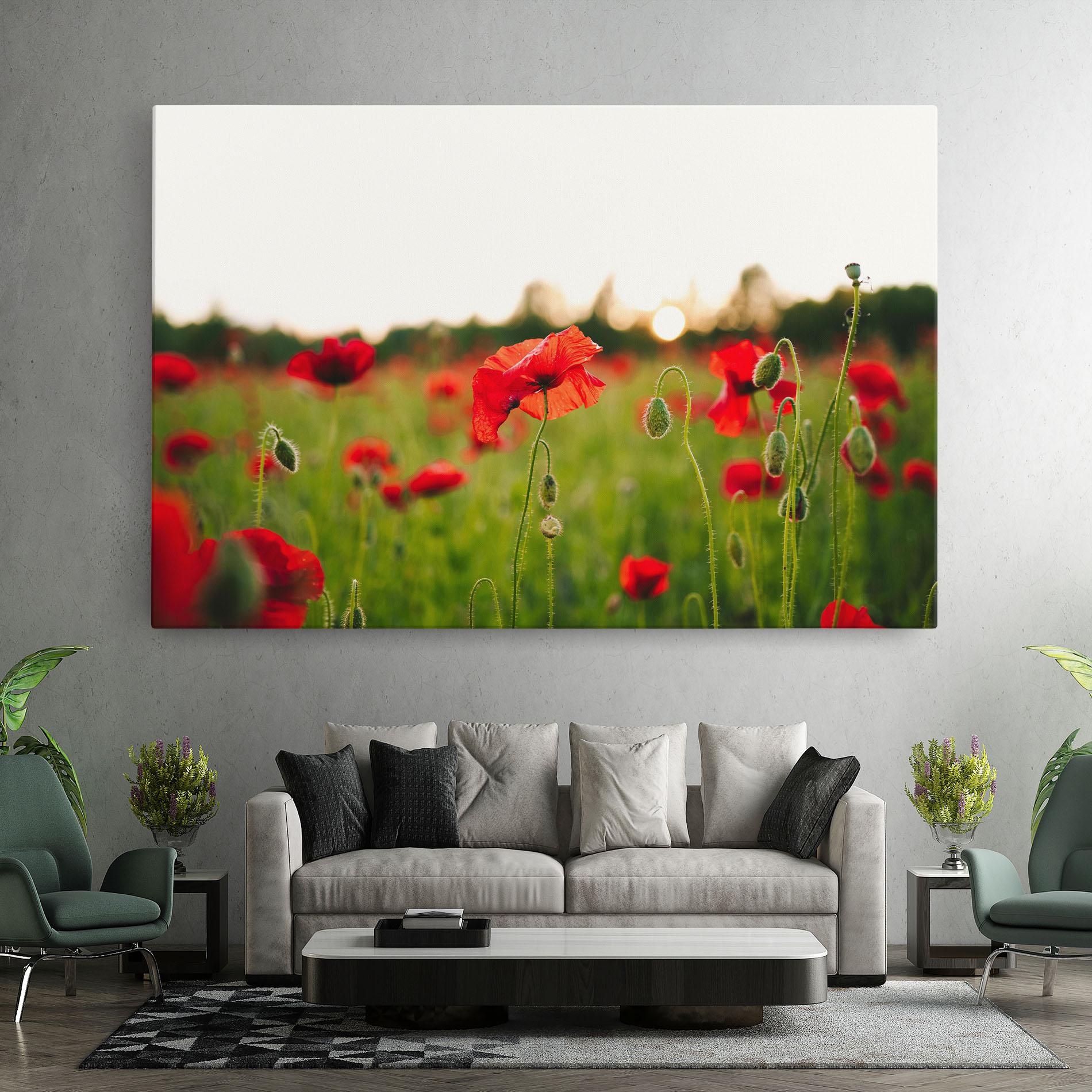 Vászonkép Poppies Field mockup 7