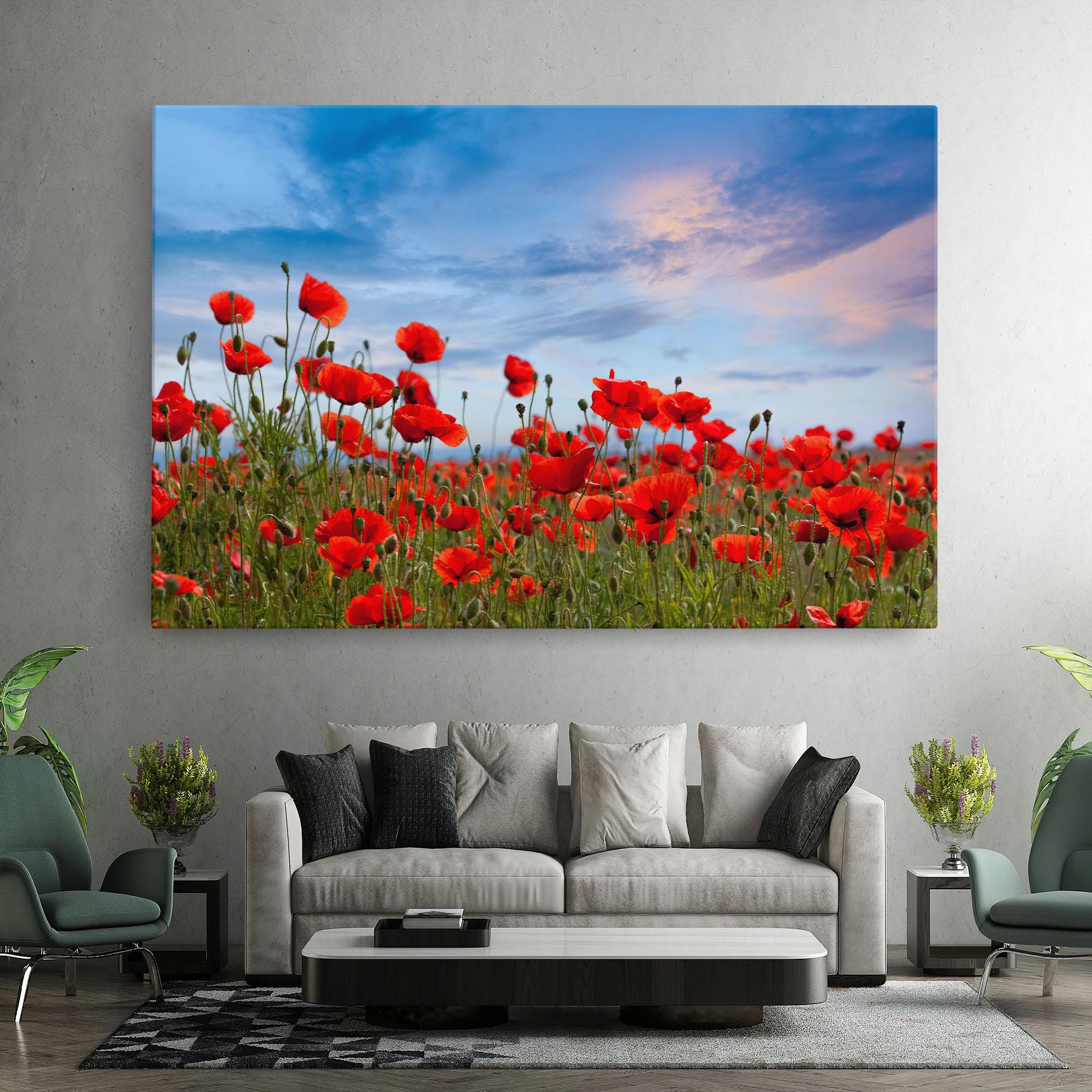 Vászonkép Poppy Field mockup 7
