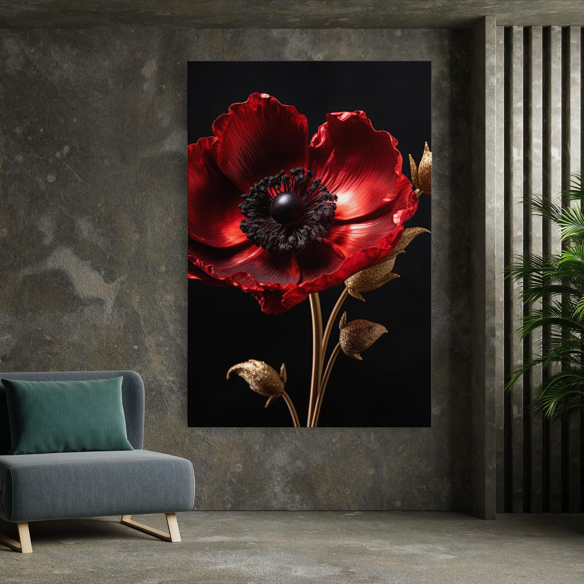 Vászonkép Dark Red Poppy mockup 7