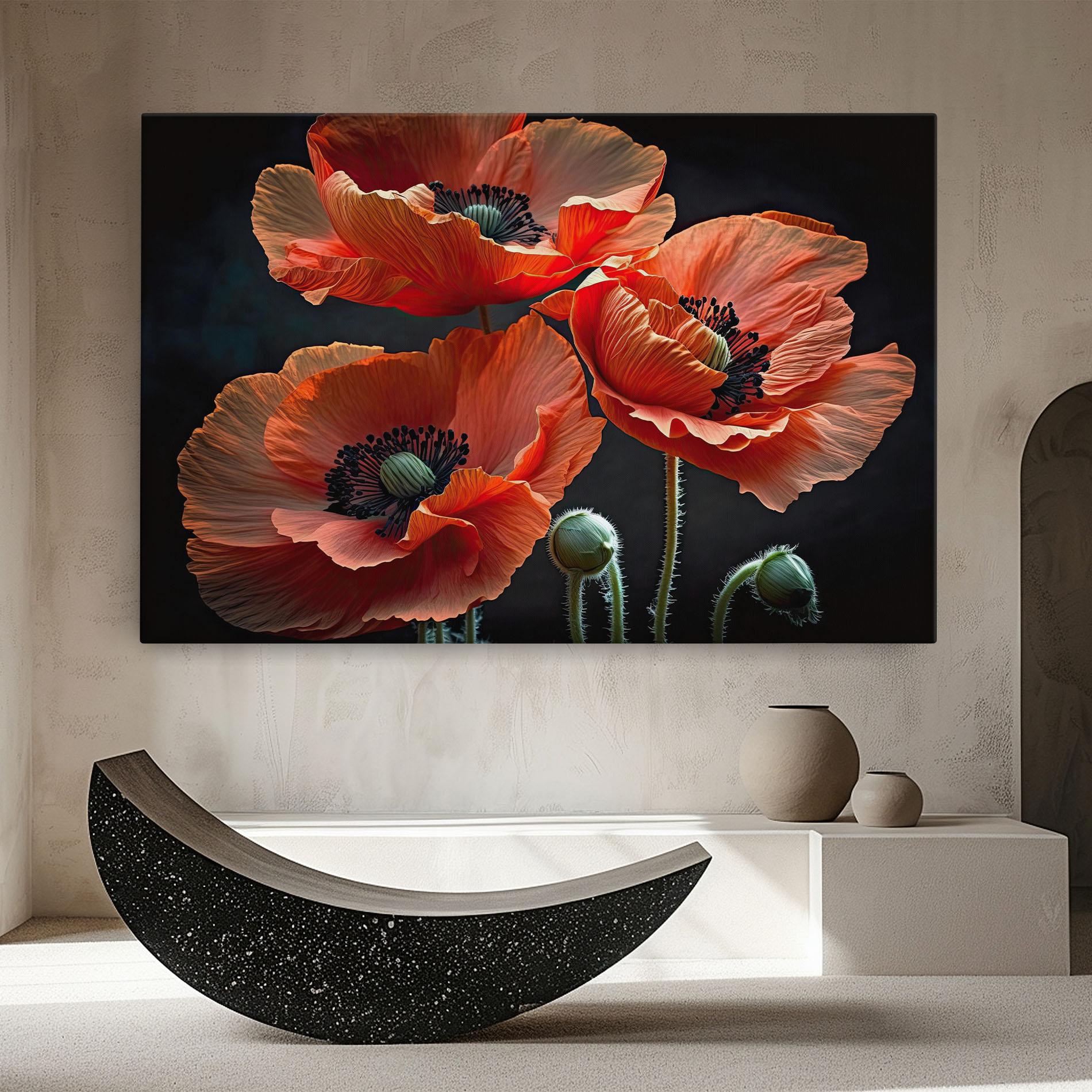 Vászonkép 3 Poppies mockup 8