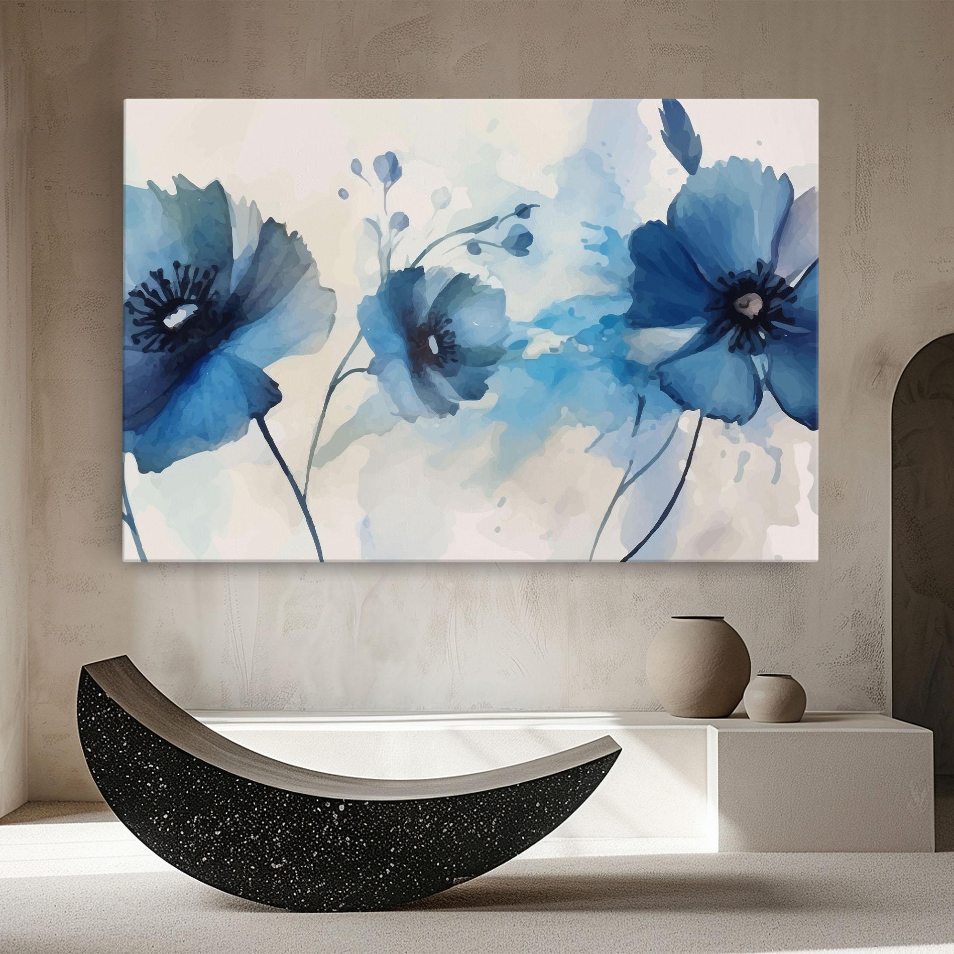 Vászonkép Blue Poppies mockup 8