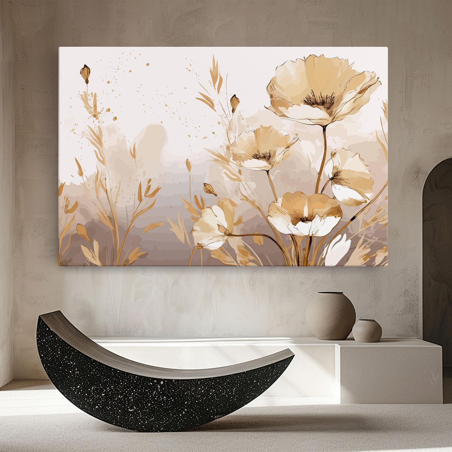Vászonkép Gold Cream Poppy mockup 8