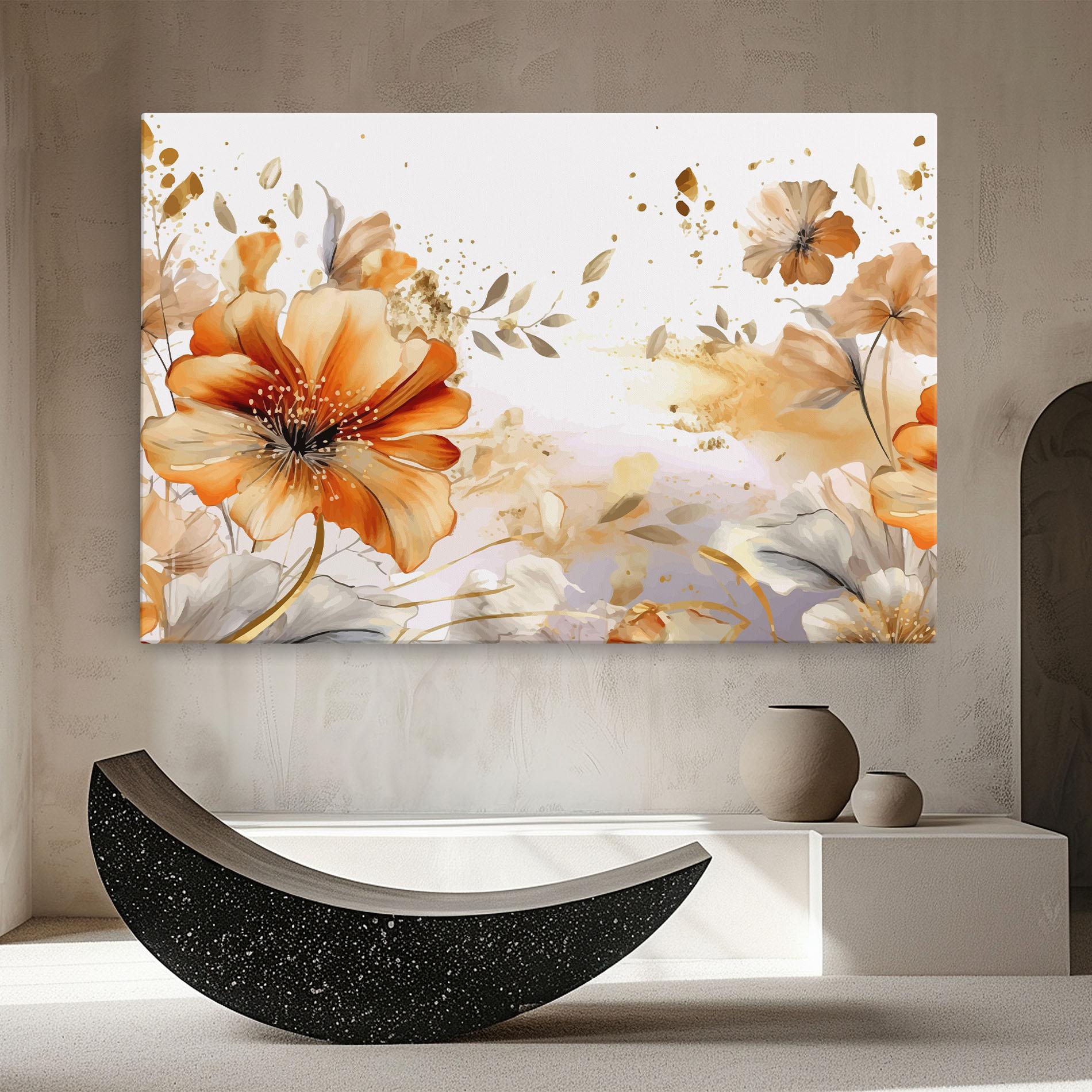 Vászonkép Gold Orange Poppy mockup 8