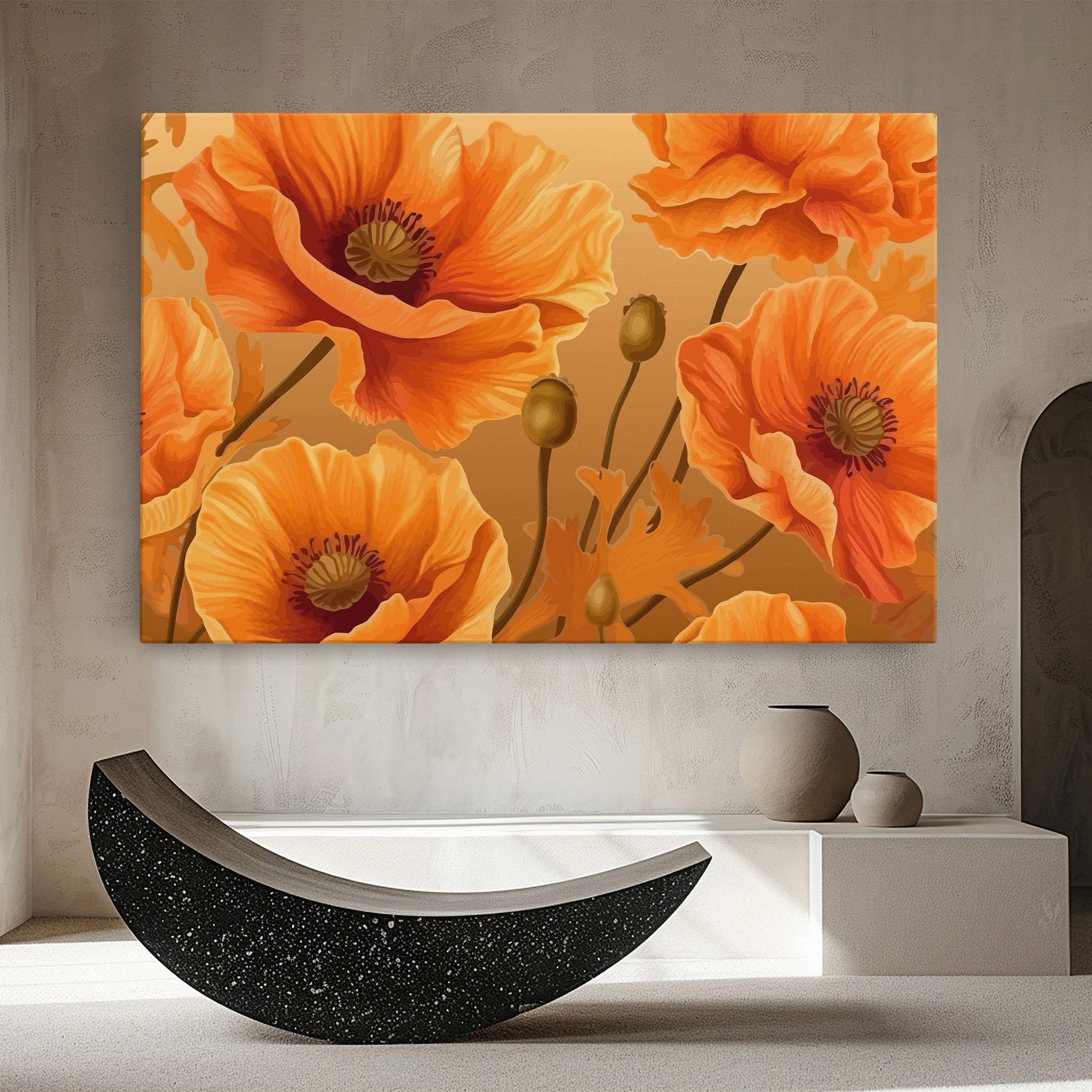 Vászonkép Pastel Orange Poppy mockup 8