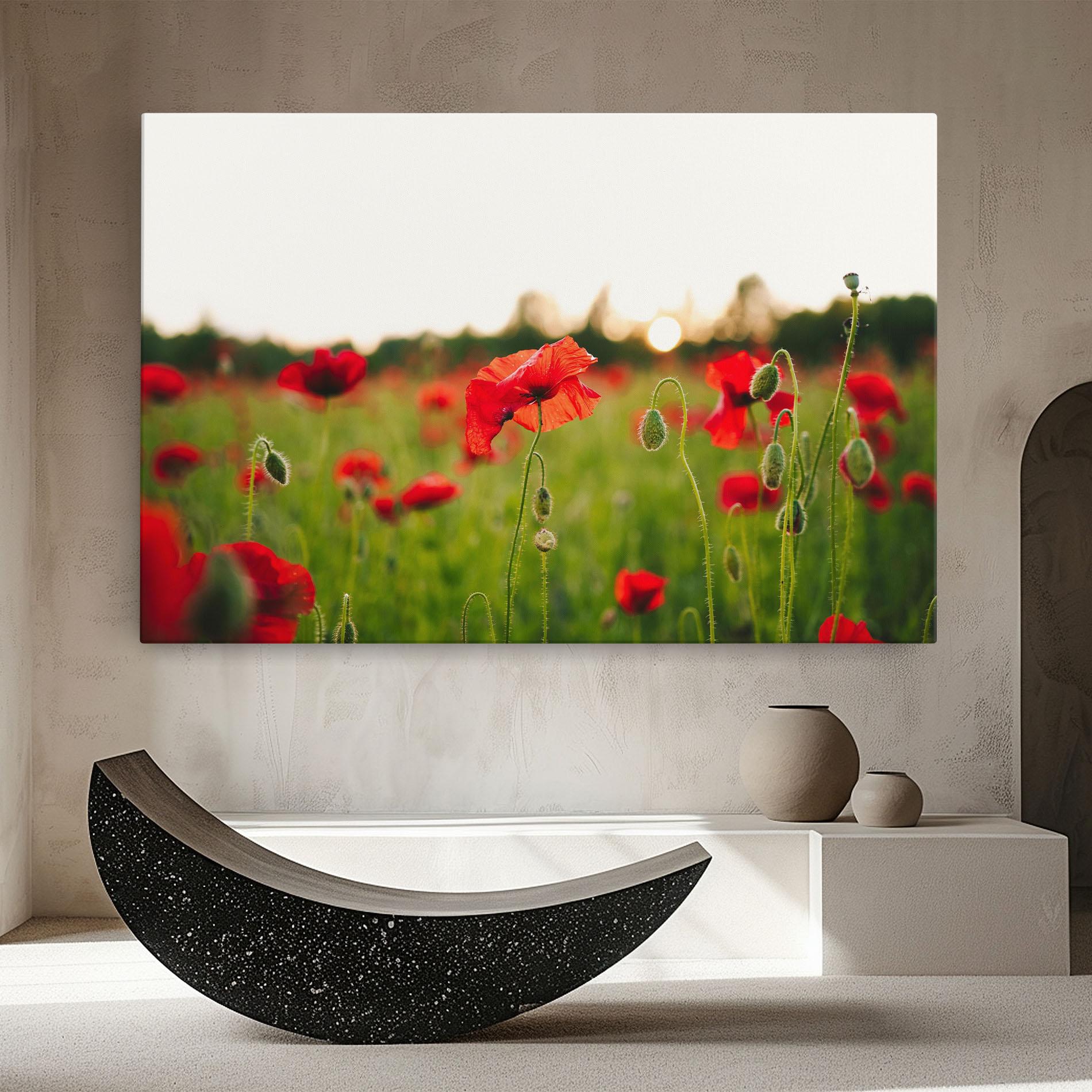 Vászonkép Poppies Field mockup 8