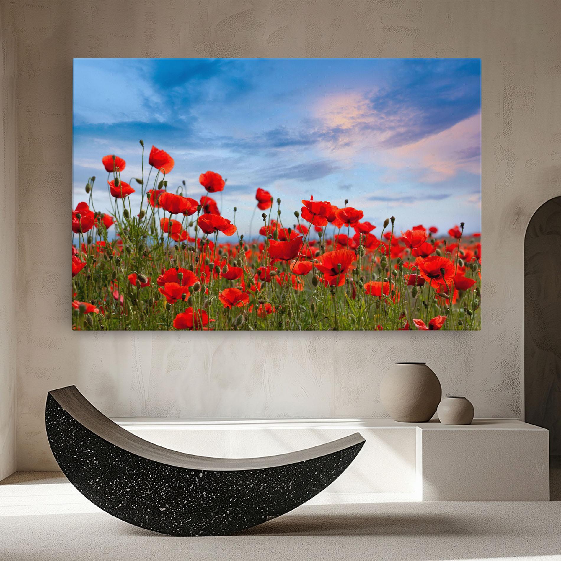 Vászonkép Poppy Field mockup 8