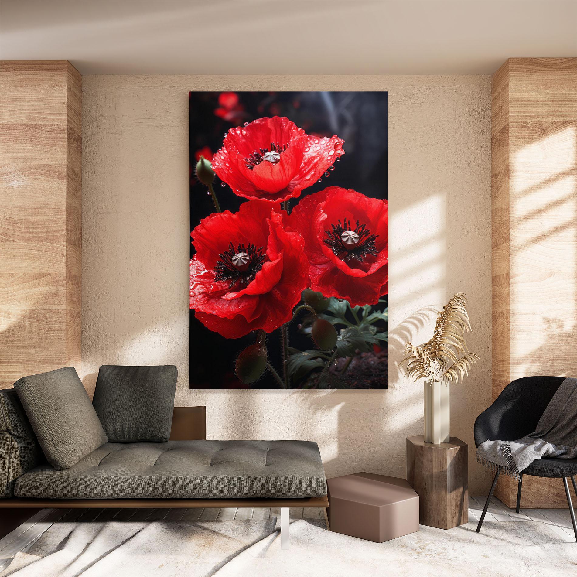 Vászonkép Red Poppy mockup 8