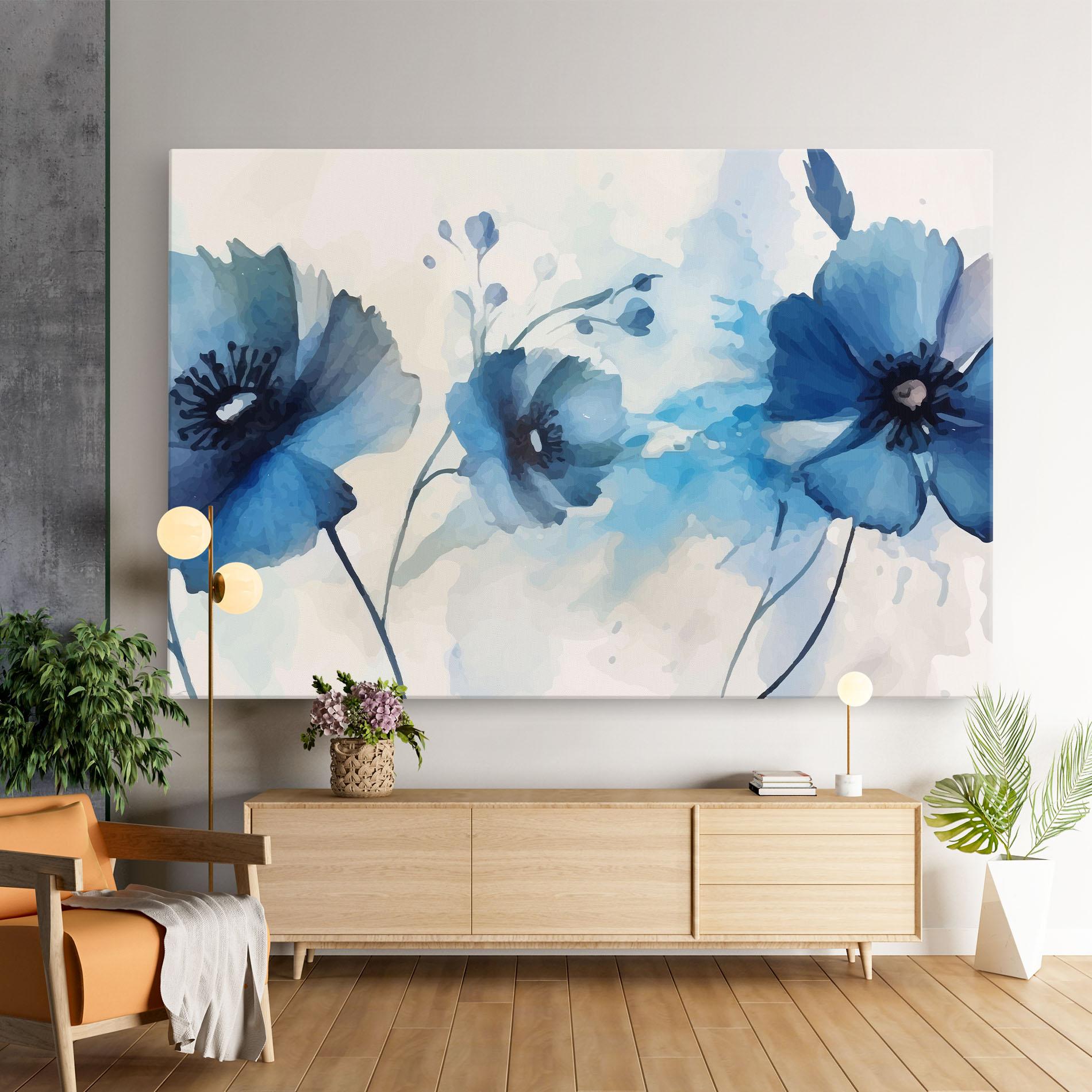 Vászonkép Blue Poppies mockup 9
