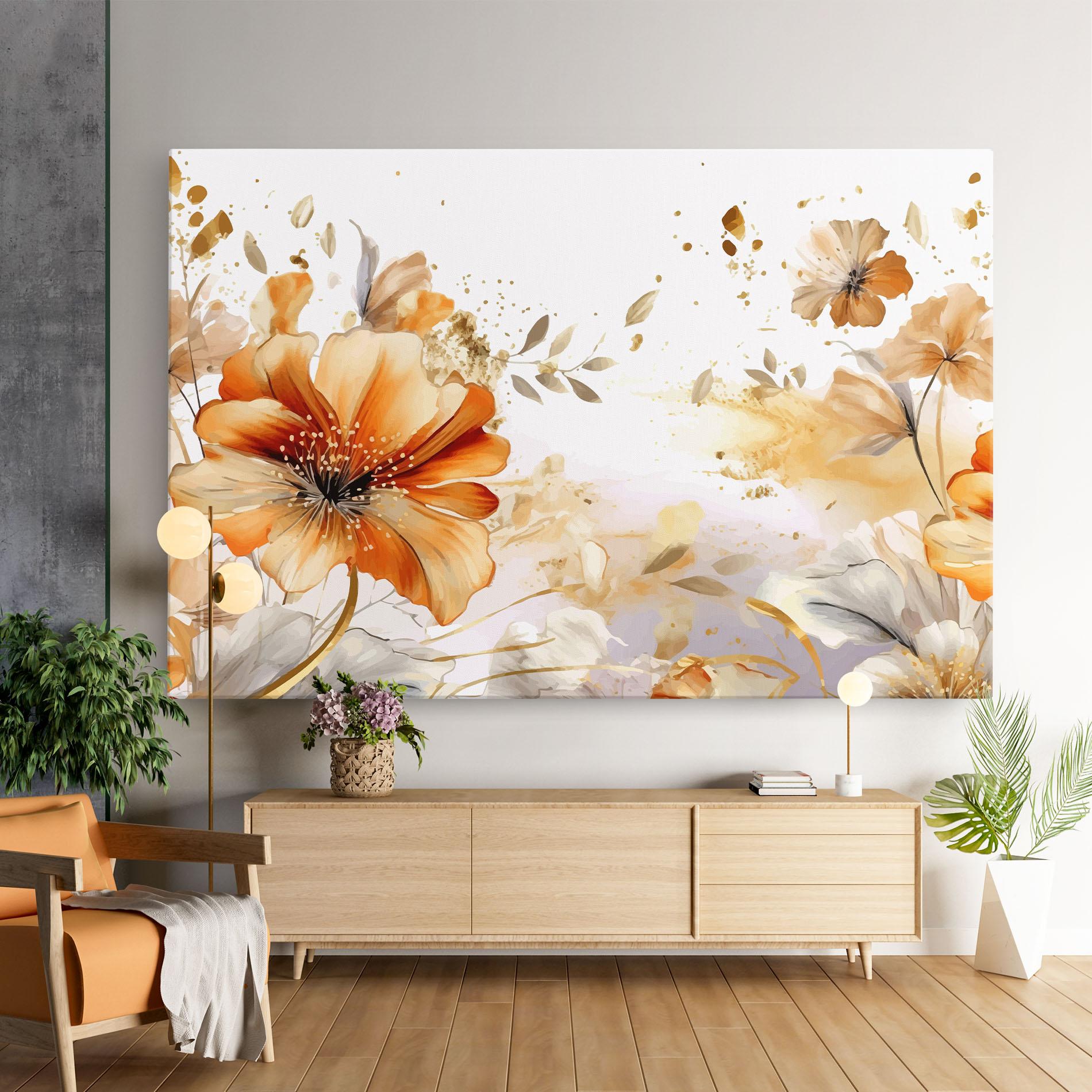 Vászonkép Gold Orange Poppy mockup 9