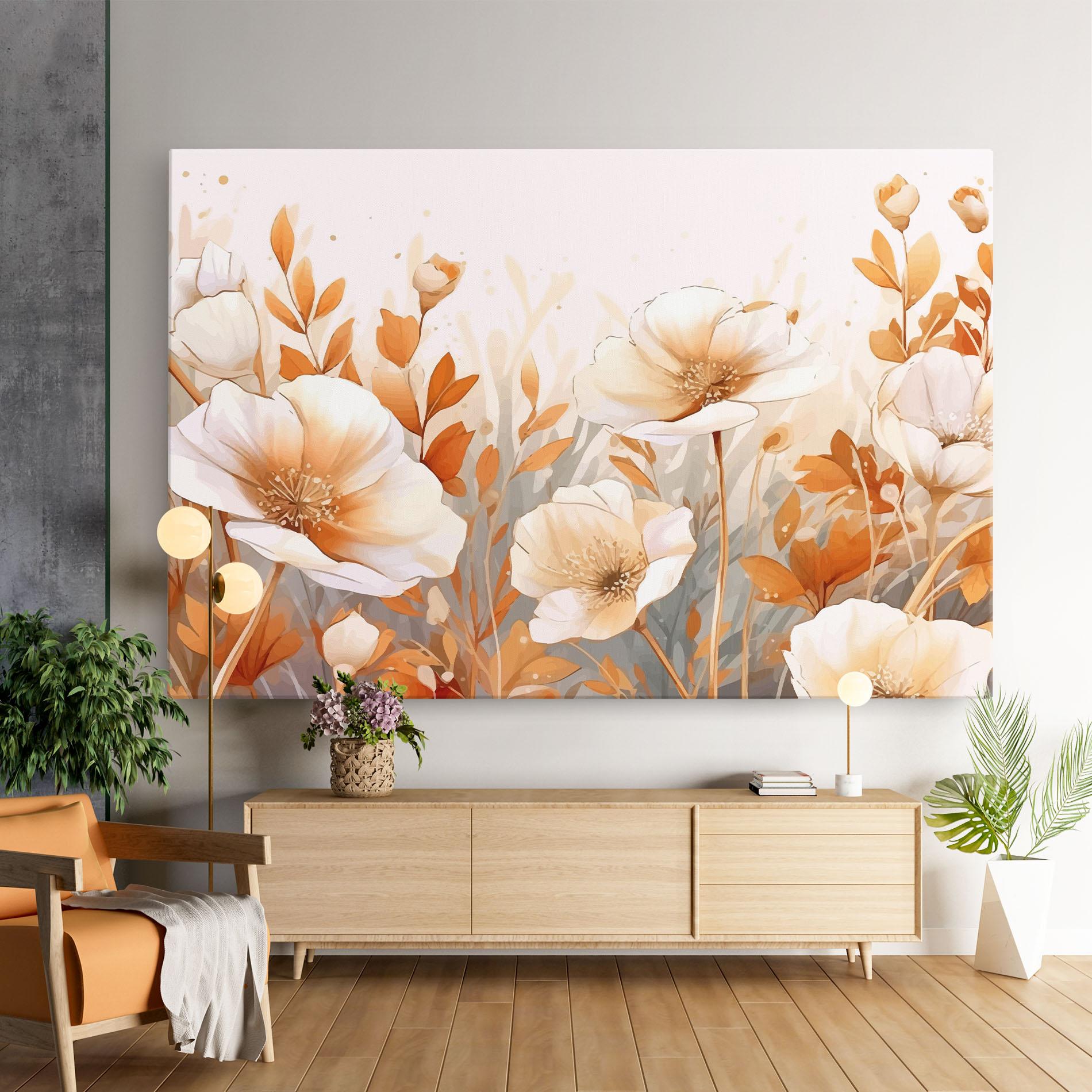 Vászonkép Orange Cream Poppy mockup 9