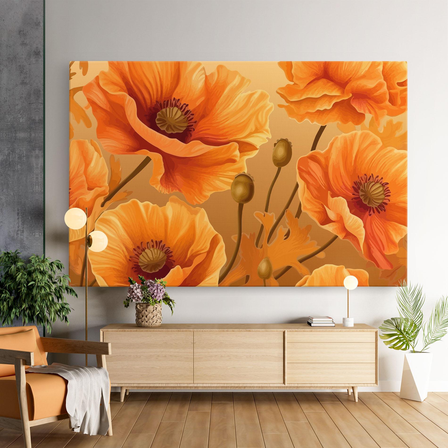 Vászonkép Pastel Orange Poppy mockup 9