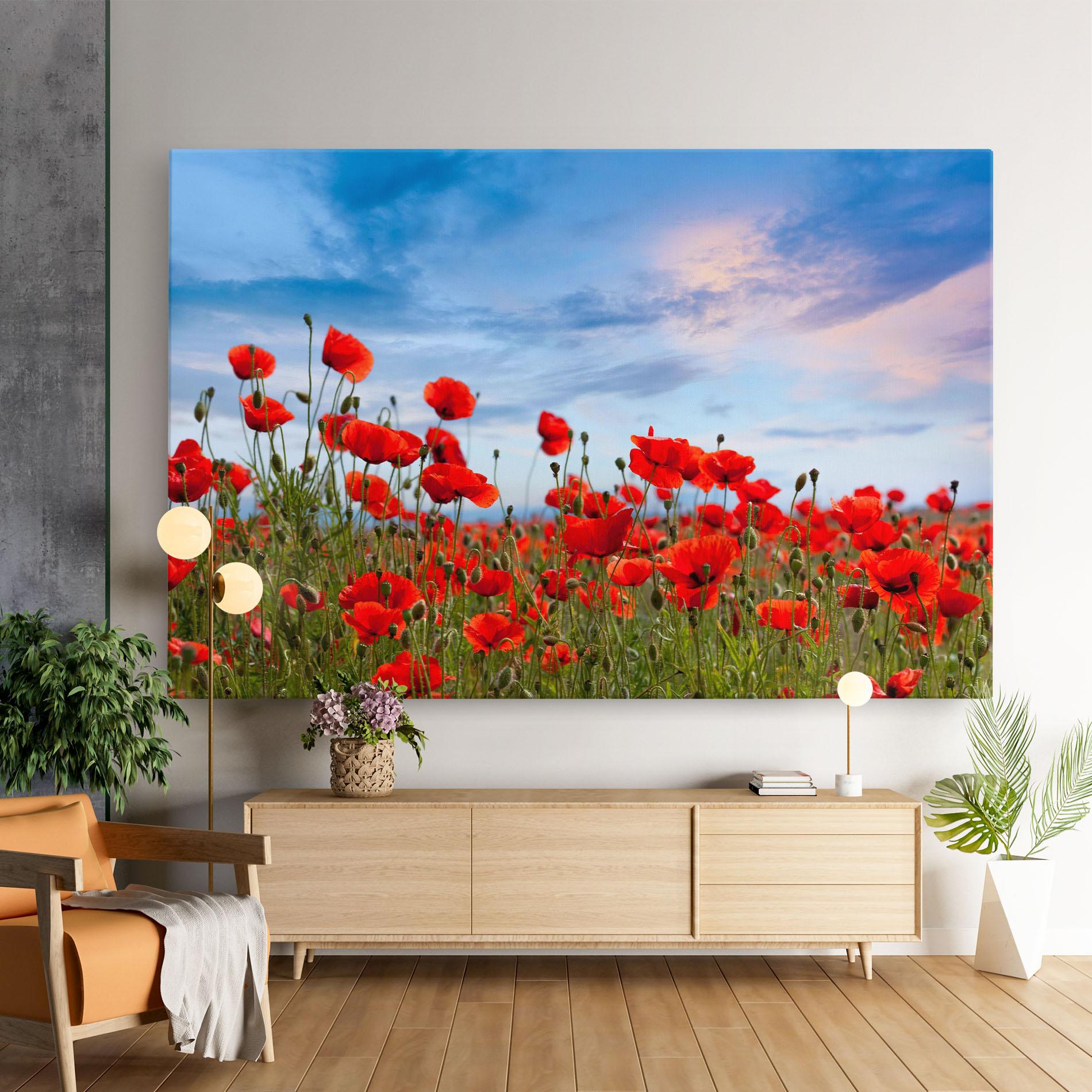Vászonkép Poppy Field mockup 9