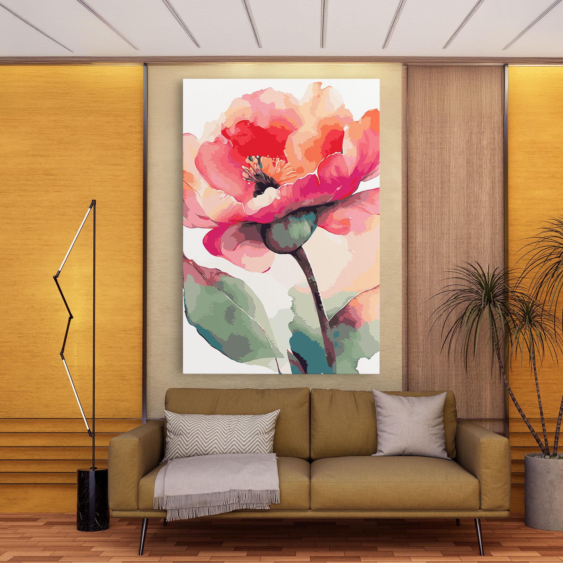 Vászonkép Pastel Poppy mockup 9