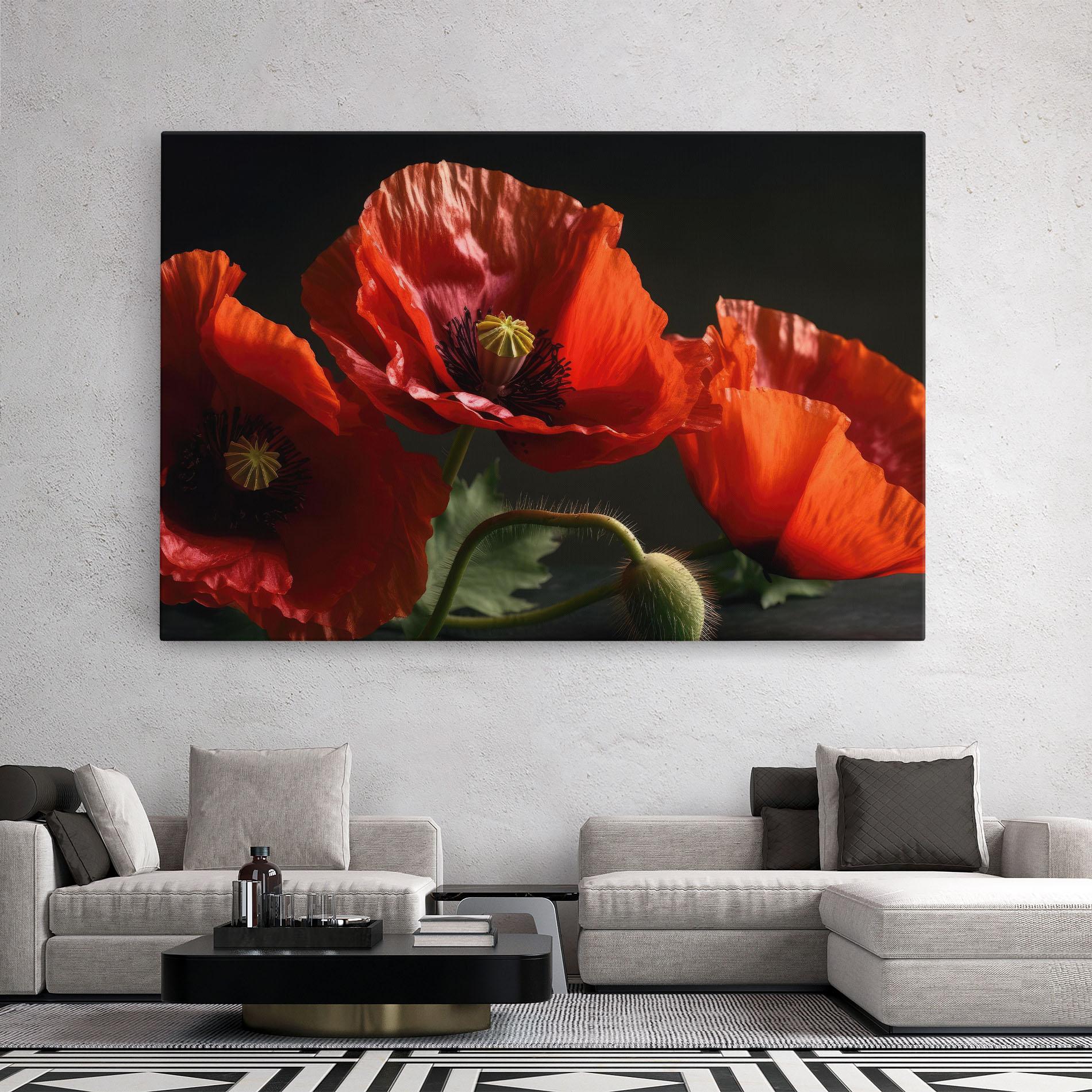 Vászonkép 3 Pretty Poppies mockup 2