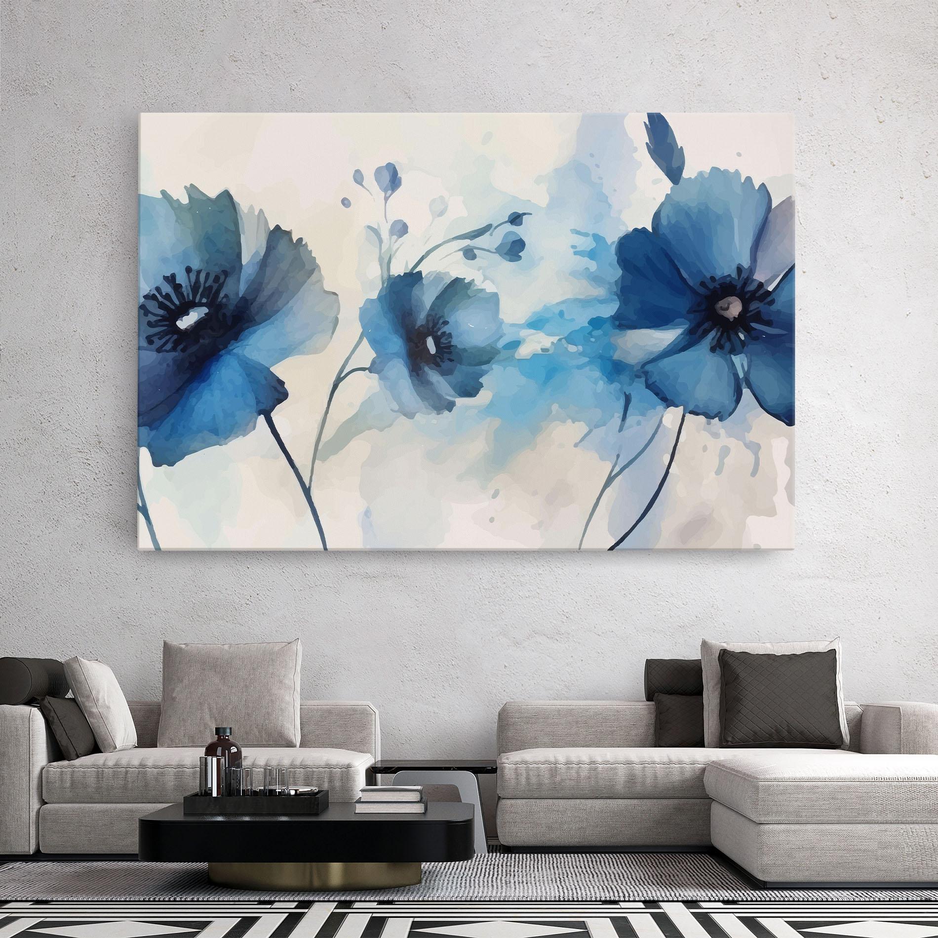 Vászonkép Blue Poppies mockup 2