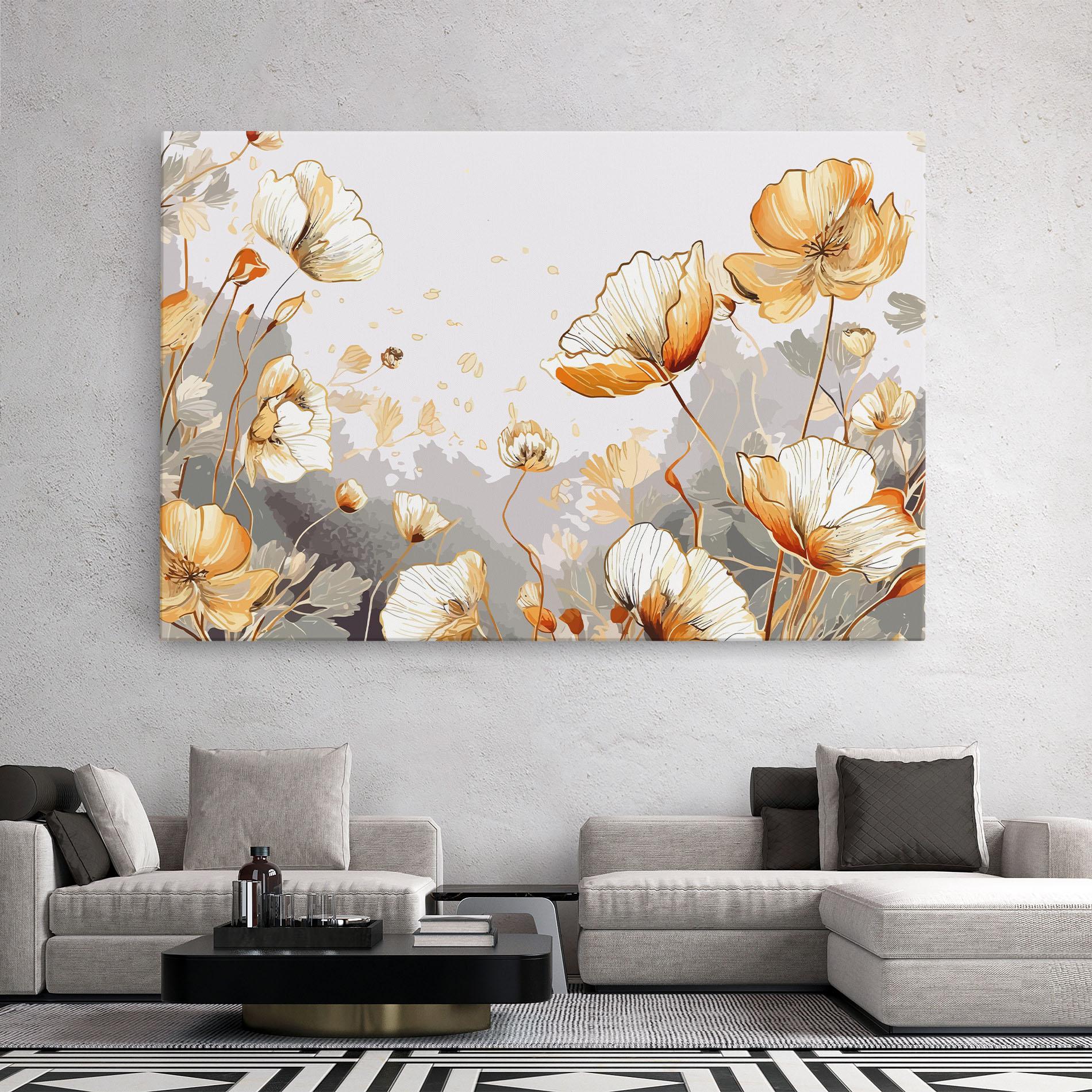 Vászonkép Gold Poppies mockup 2
