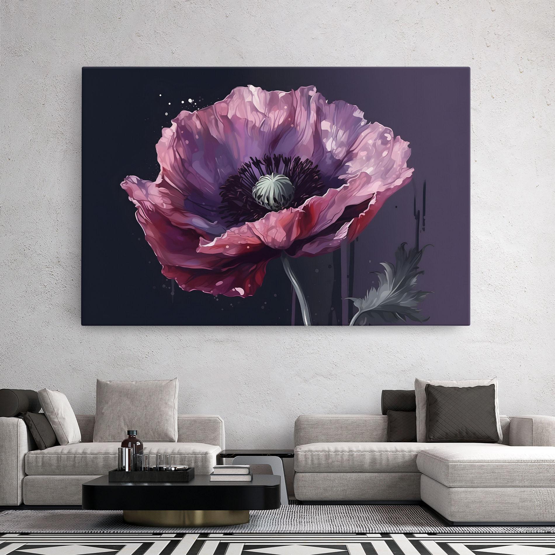 Vászonkép Light Purple Poppy mockup 2