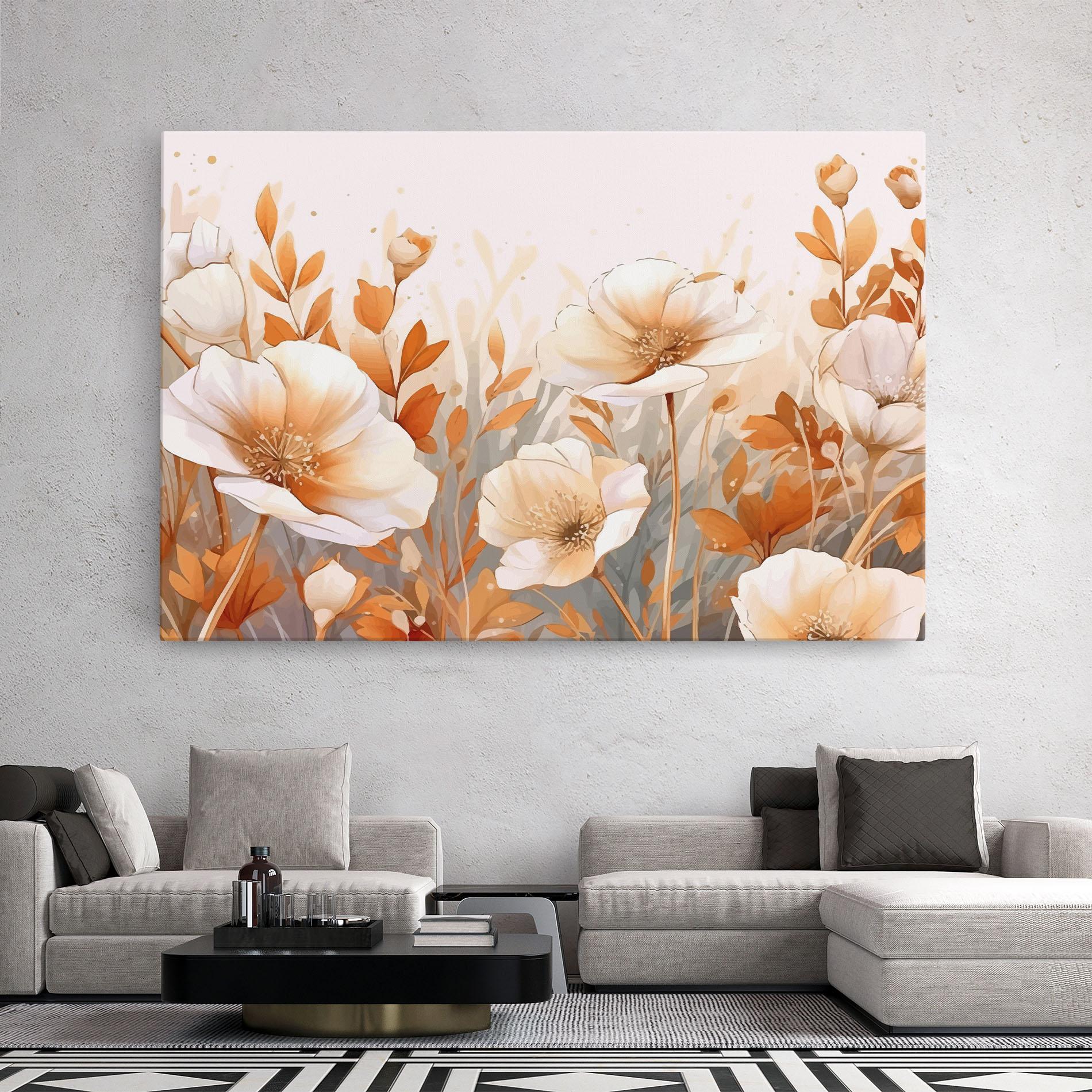 Vászonkép Orange Cream Poppy mockup 2