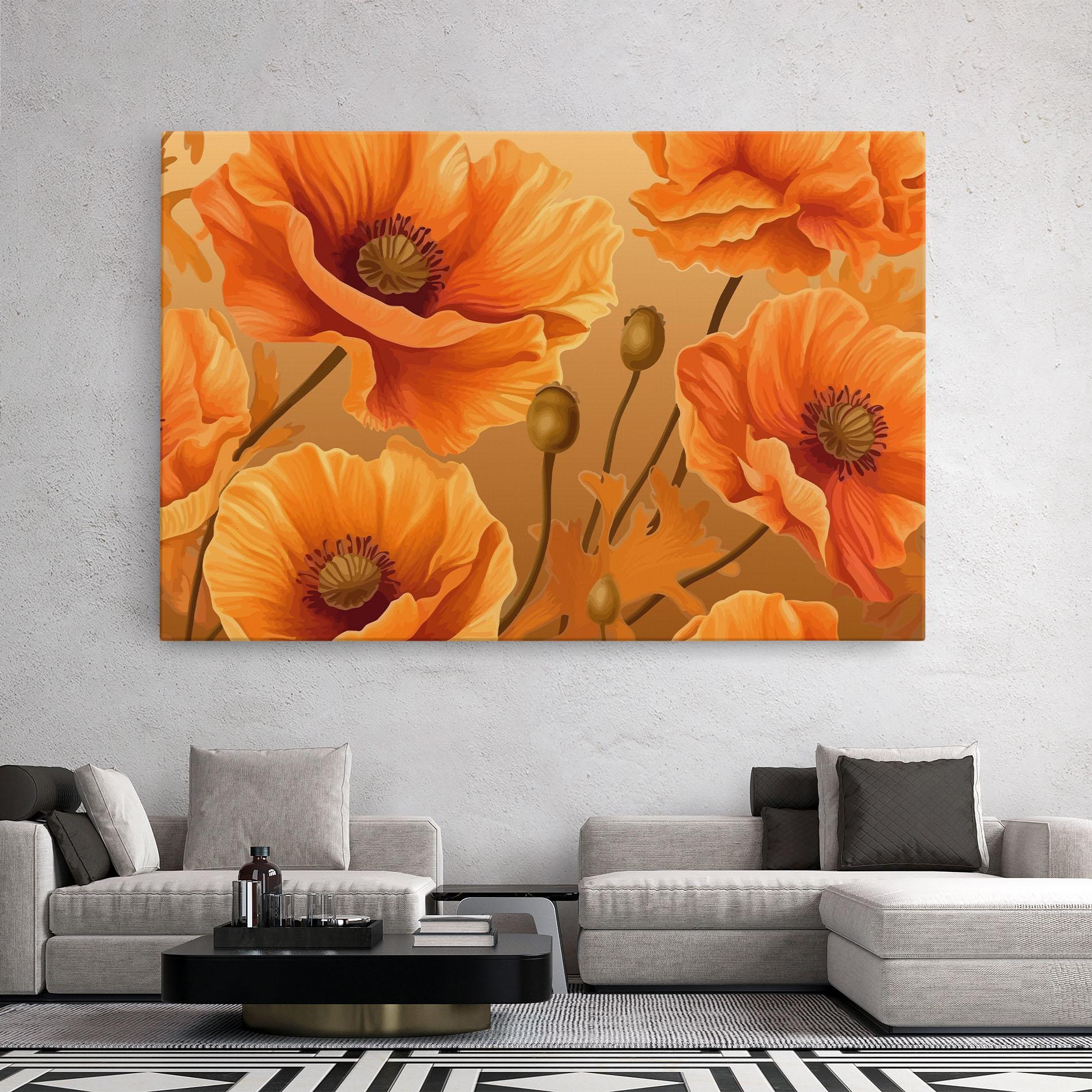 Vászonkép Pastel Orange Poppy mockup 2