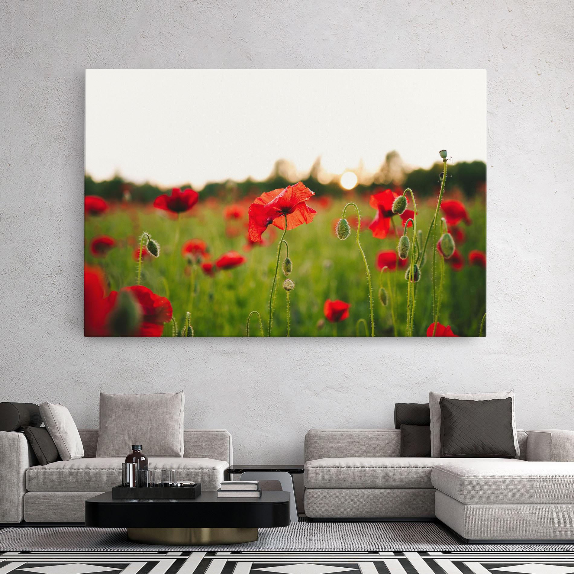 Vászonkép Poppies Field mockup 2