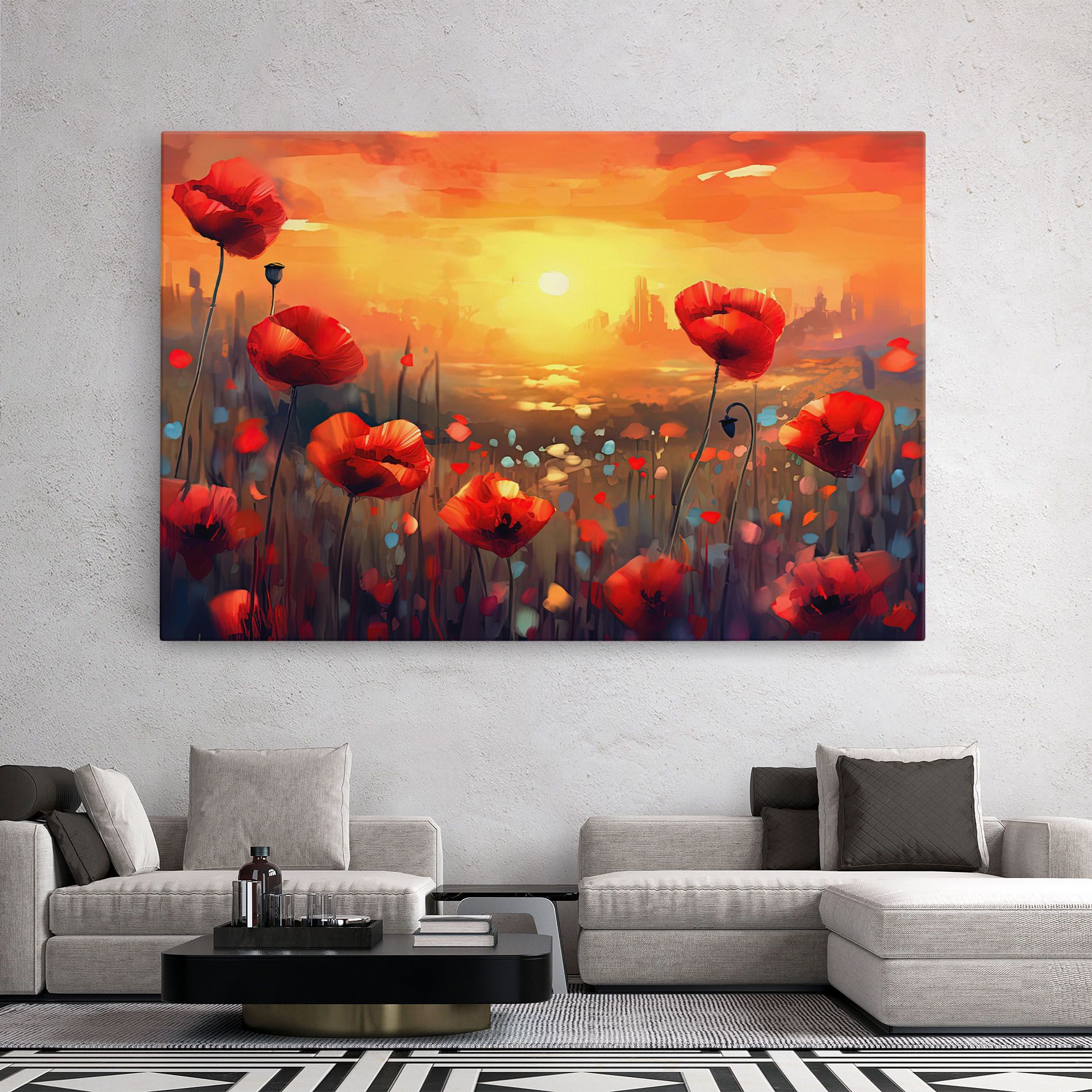 Sunrise Painting Poppies mockup 2